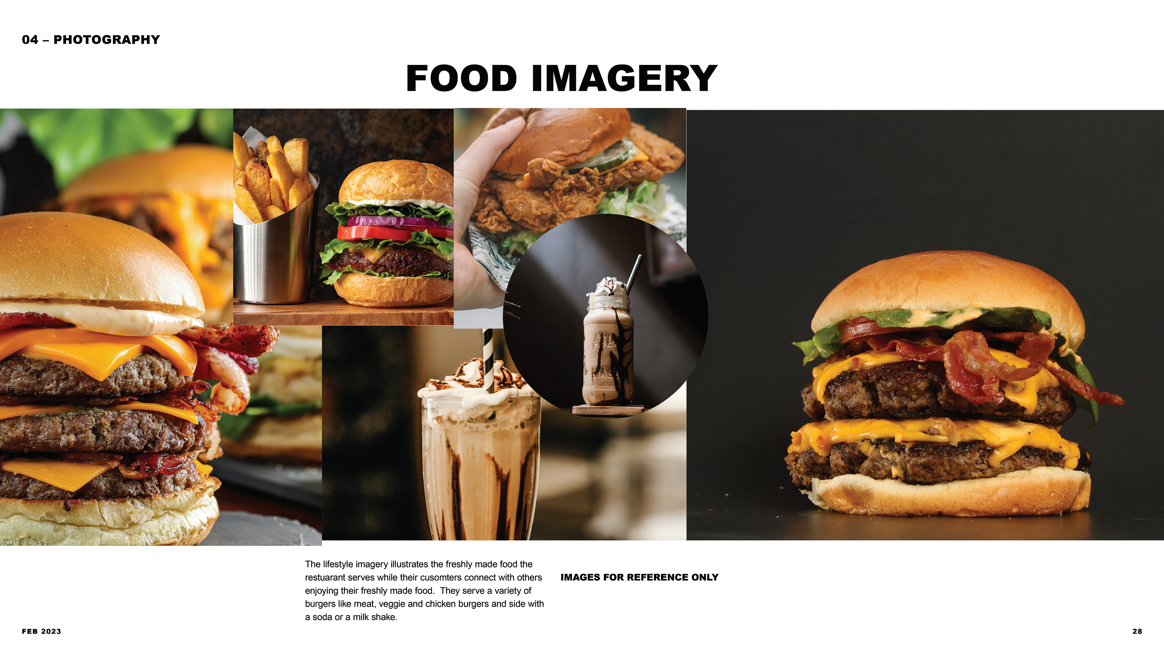 This slide of the presentation showcases what the freshly made food will be served at the diner.