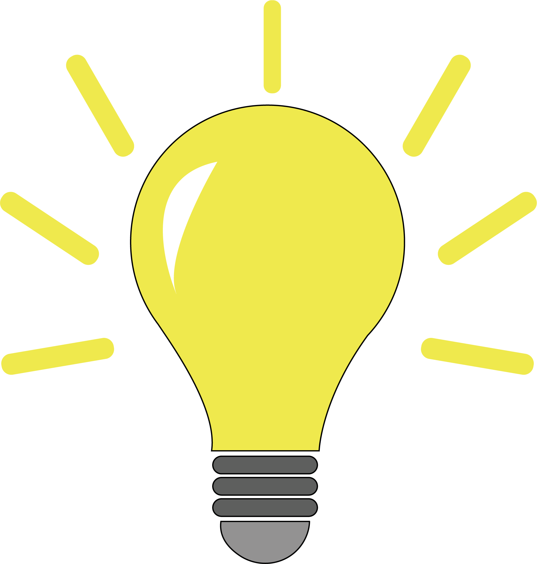 Vector image of a lightbulb.