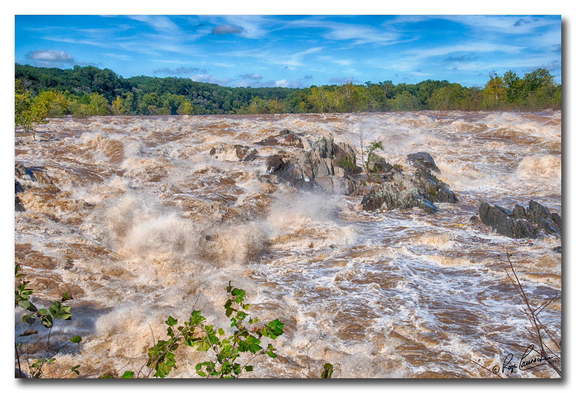 Print 5....Great Falls in flood....