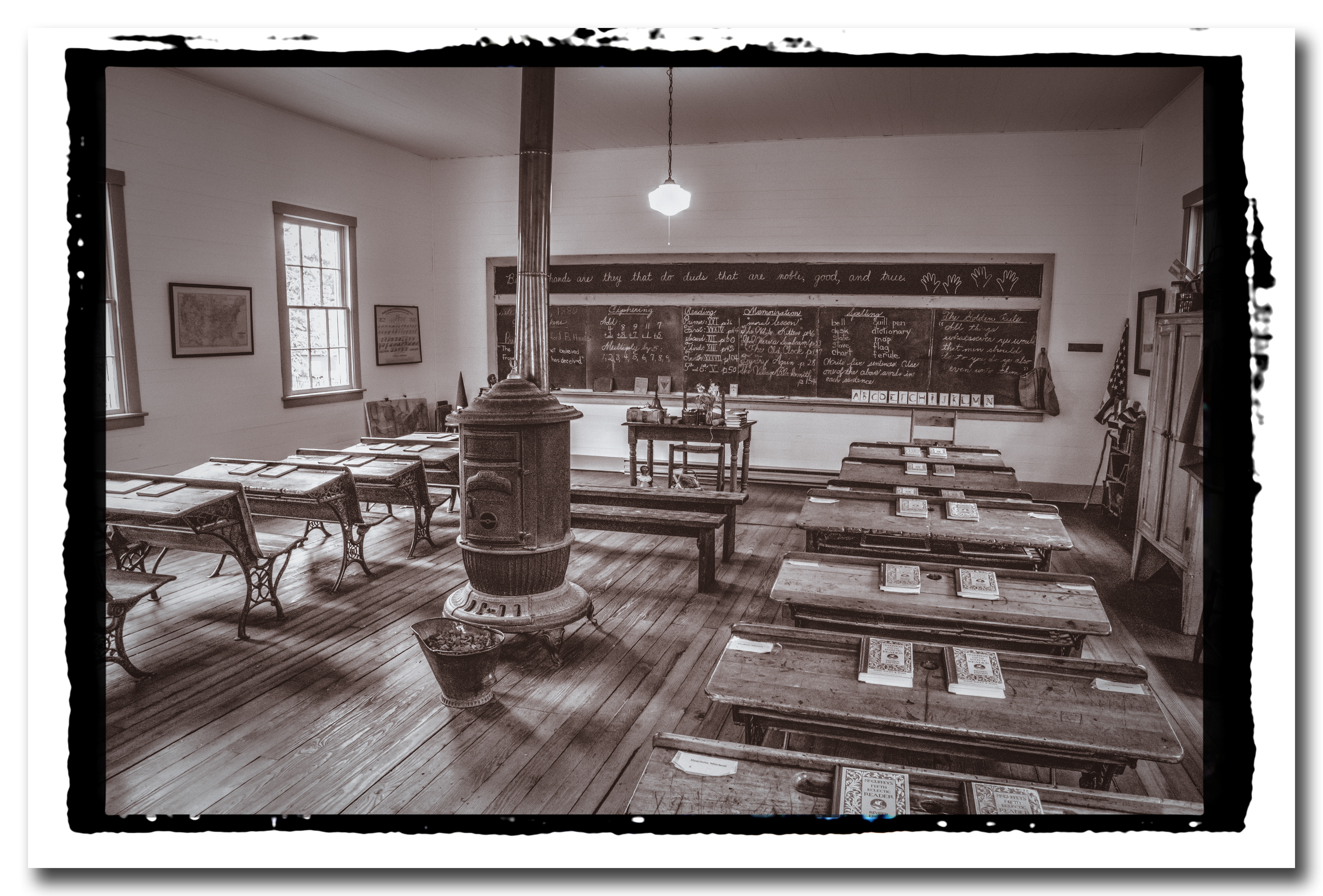 Print 8...Inside old Second Street school....