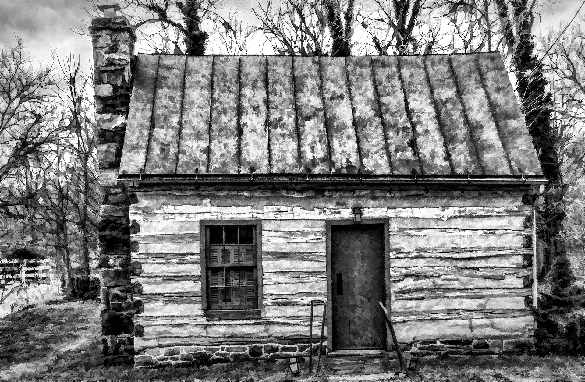 Print 6...Old Waterford Cabin...