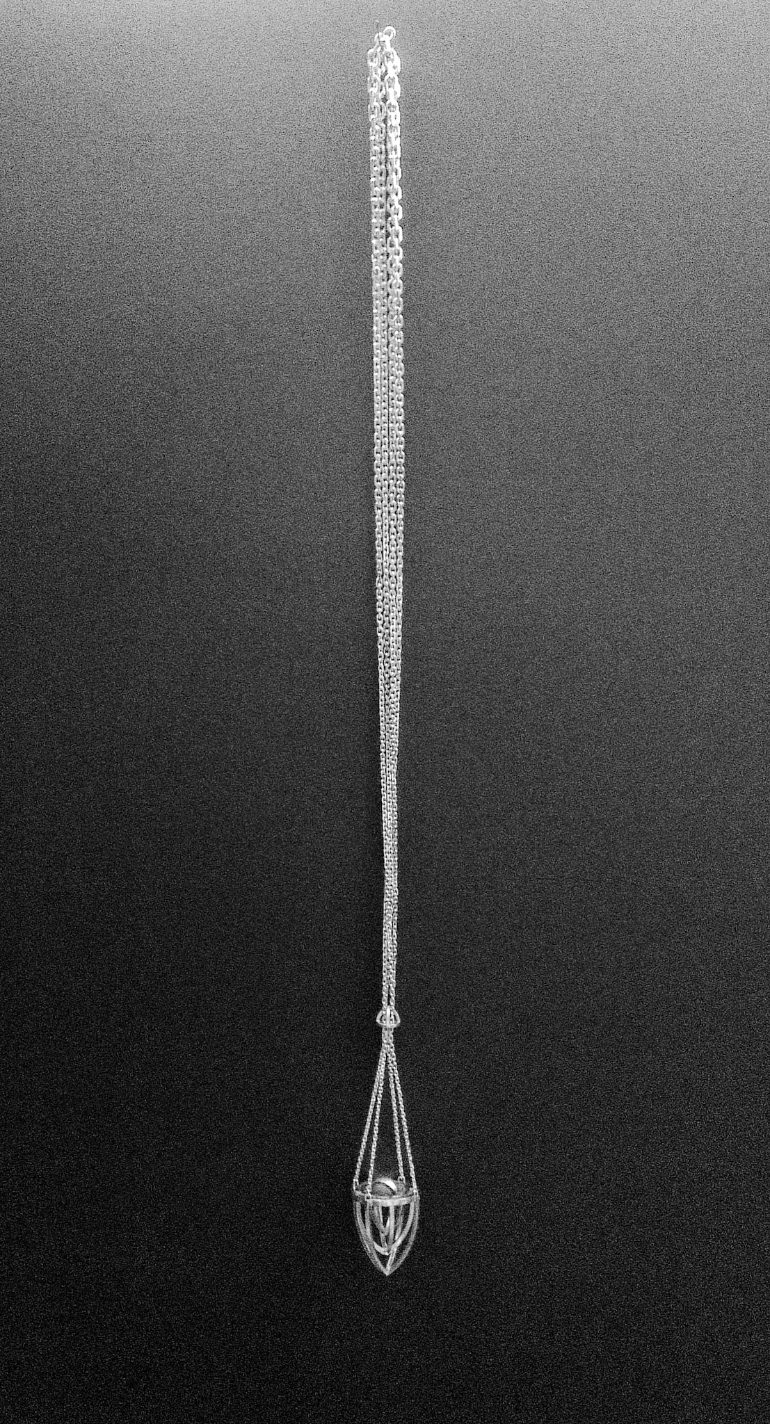 Imperitia neckpiece. Silver, turquoise.