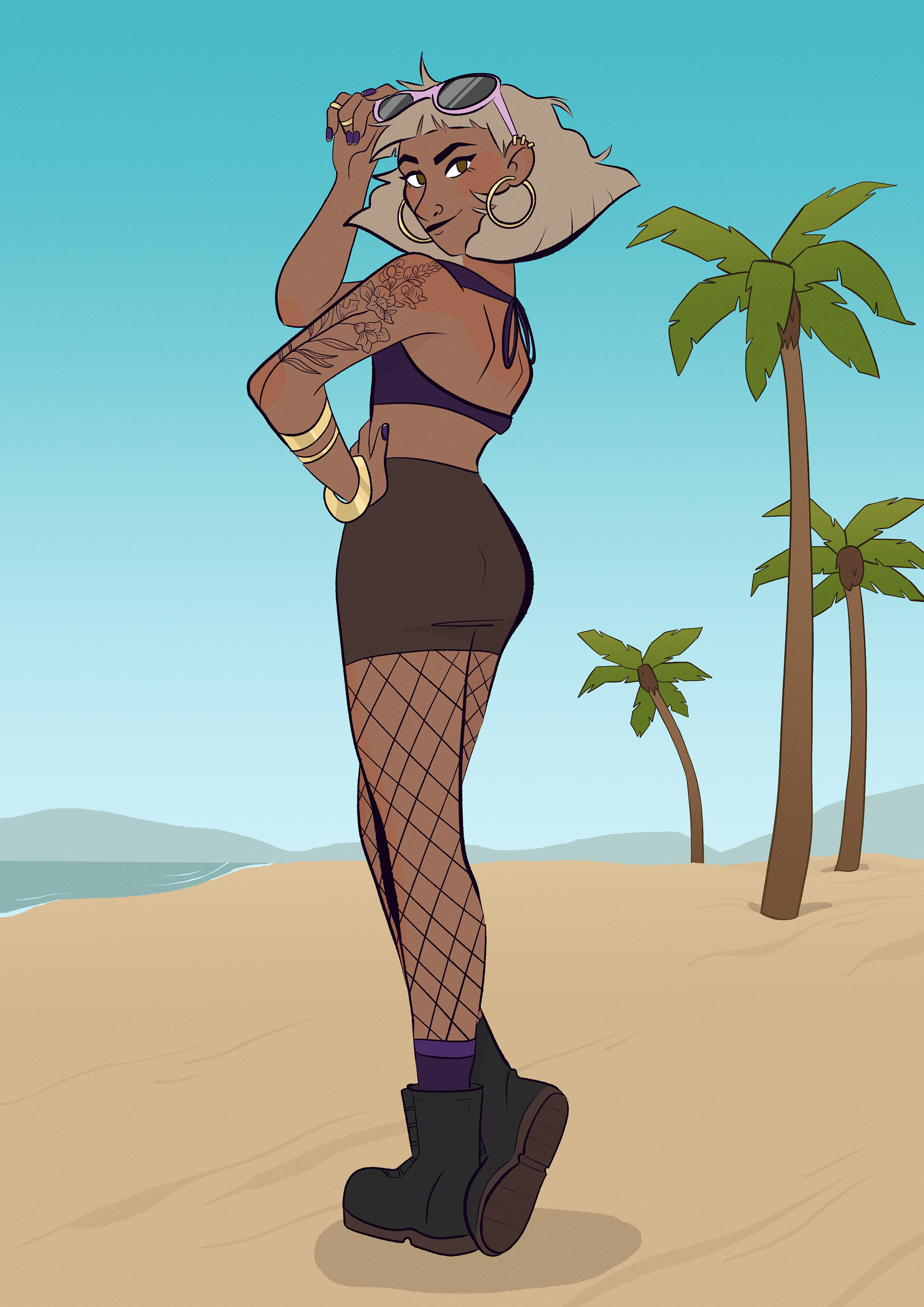 Art Swap Project: Character sketch by Ciara Tyrrell, character lines by Marta Iwanowska