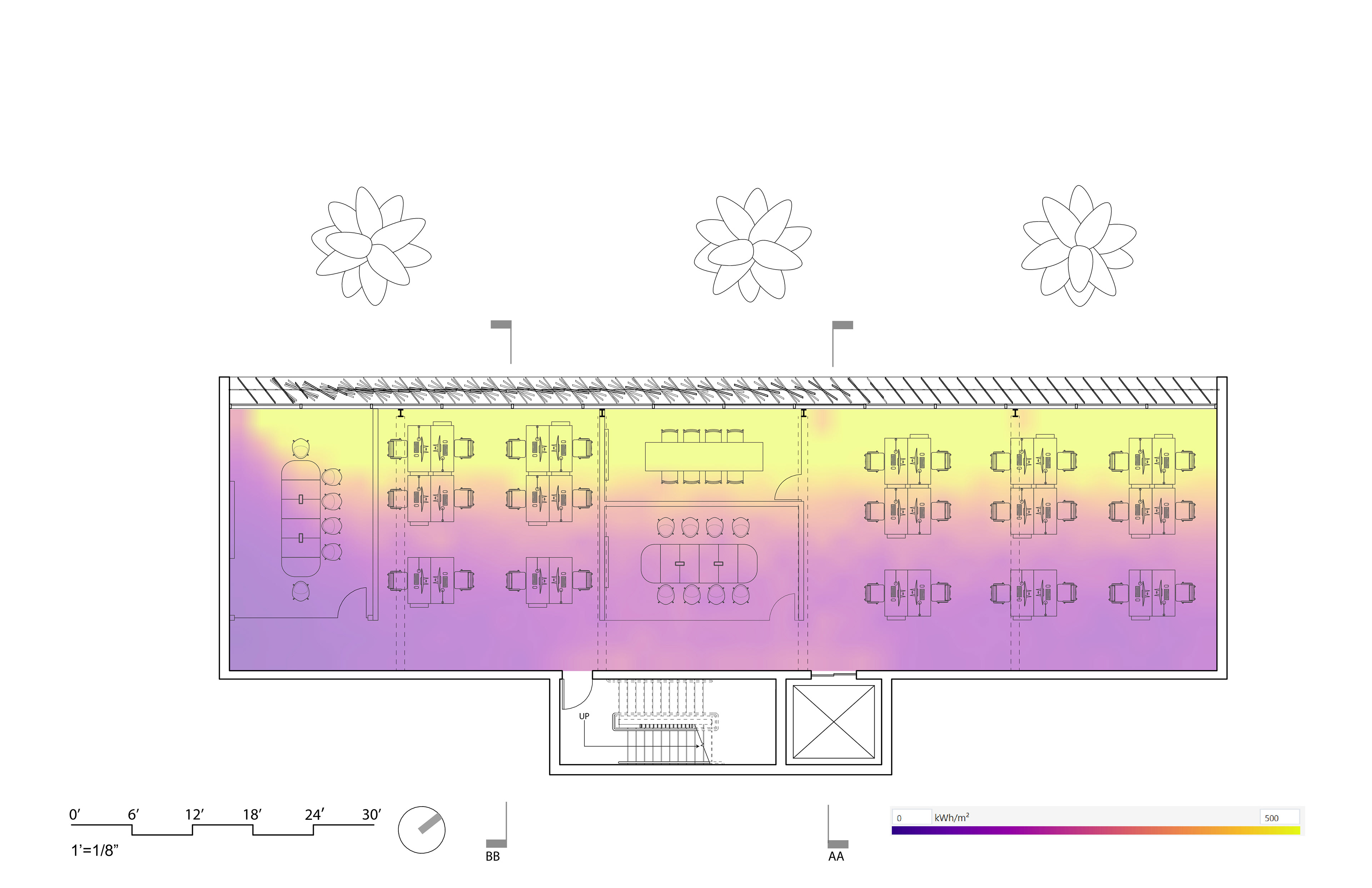 Second Floor Annual Radiation