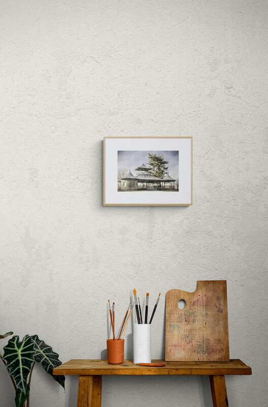 8"x12" print (matte and frame for illustration only)