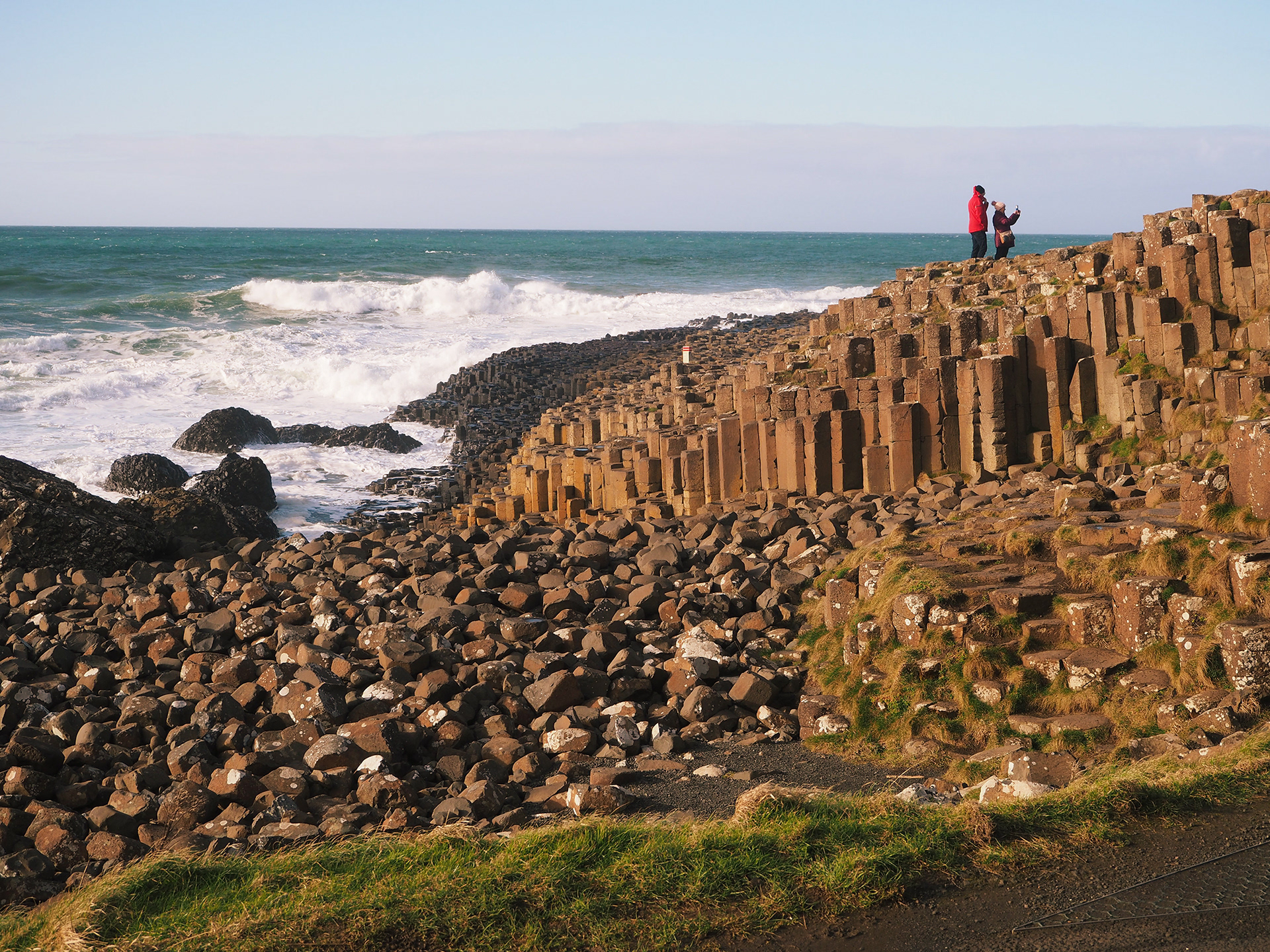 Stepping out on Giants Causeway
