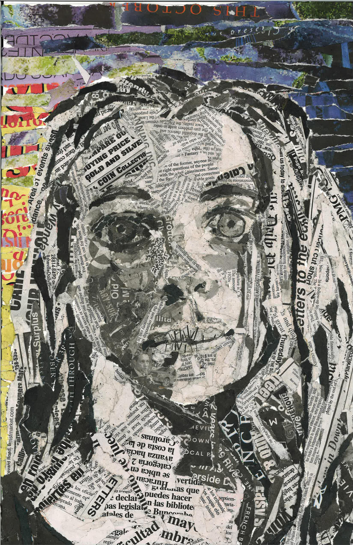 newspaper + glue 30 hours later