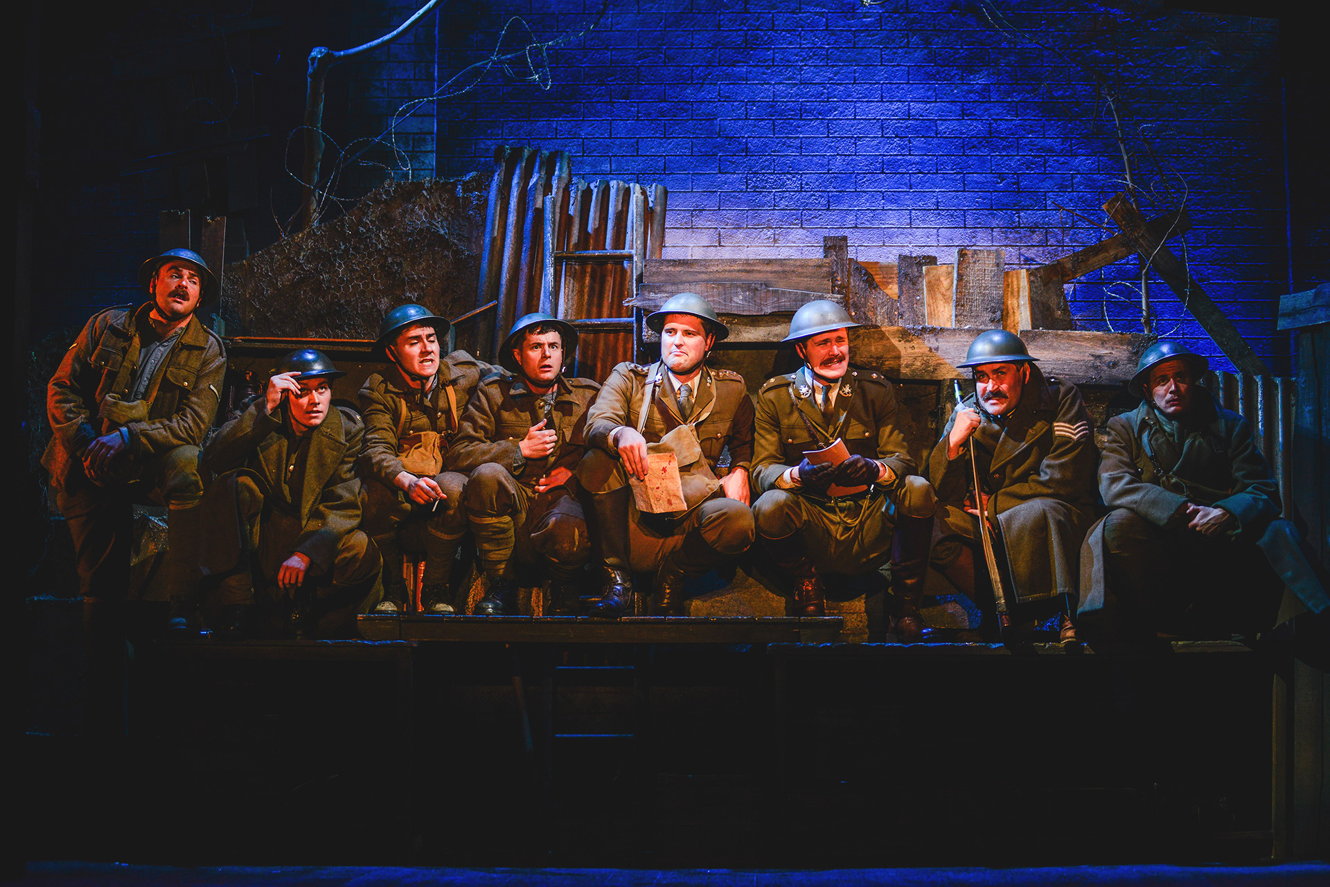 Production photography of the West End tour of The Wipers Times - A Trademark Touring and Watermill Theatre Production
