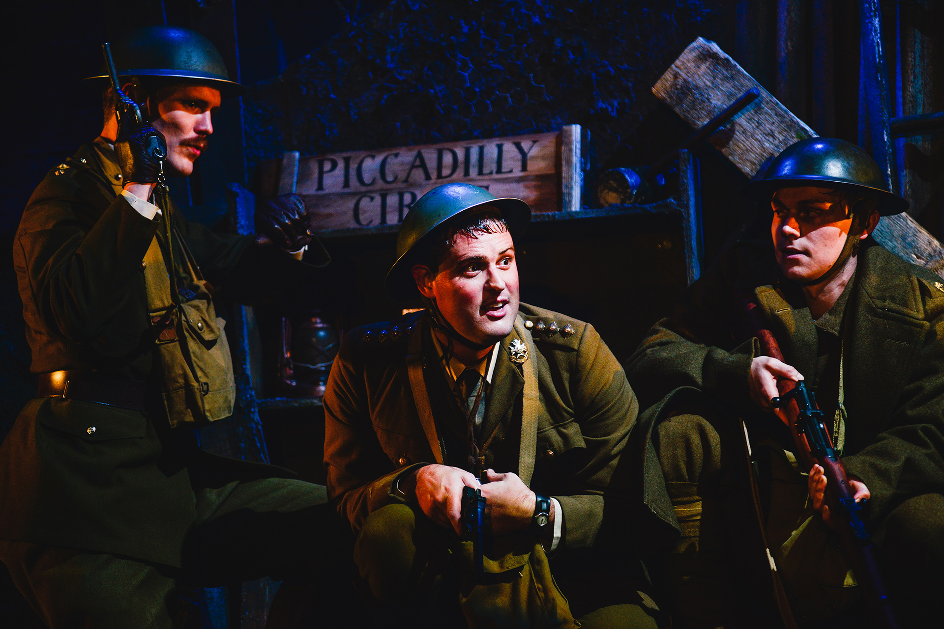Production photography of the West End tour of The Wipers Times - A Trademark Touring and Watermill Theatre Production
