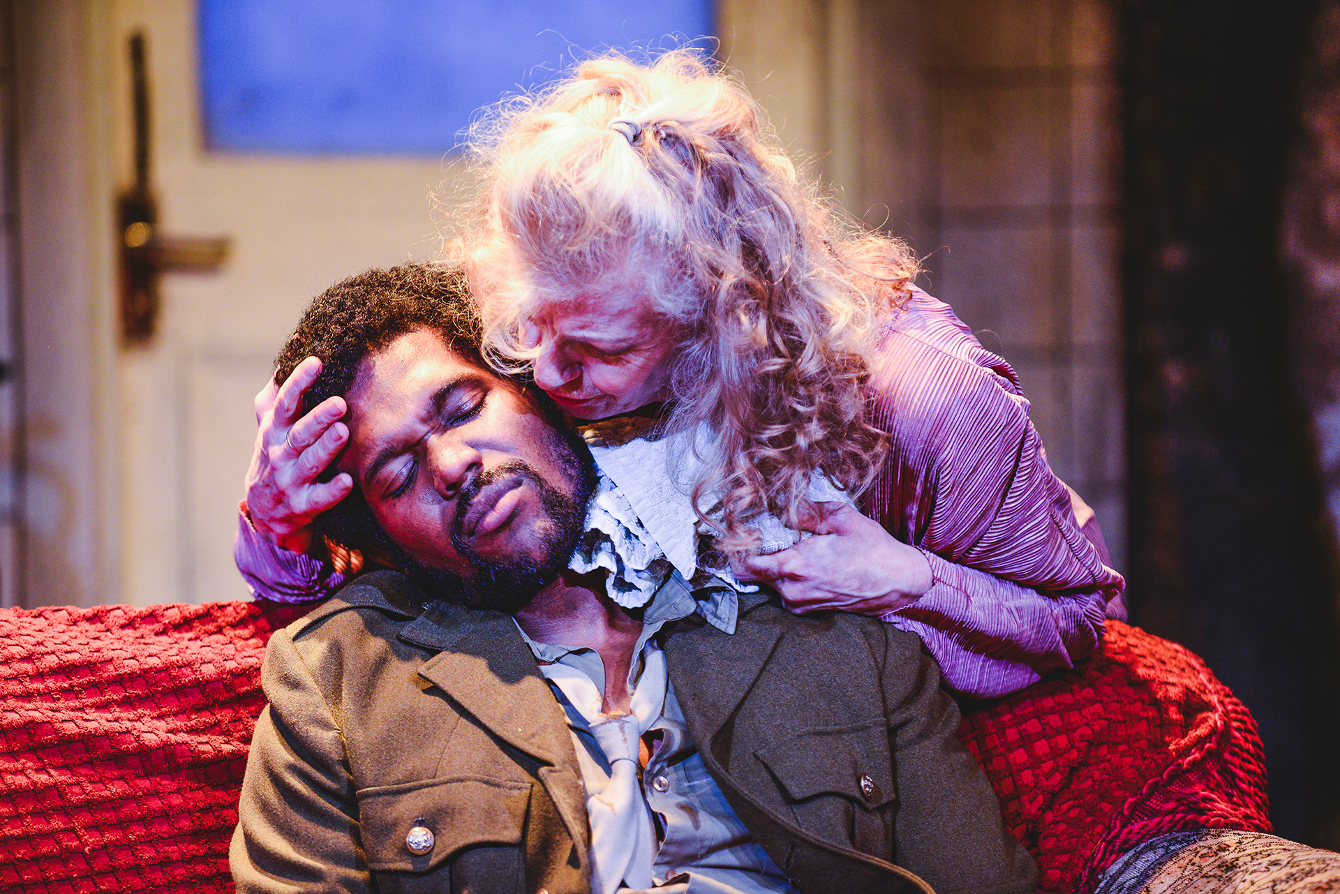 Production photography of Leeds Playhouse's production of Road