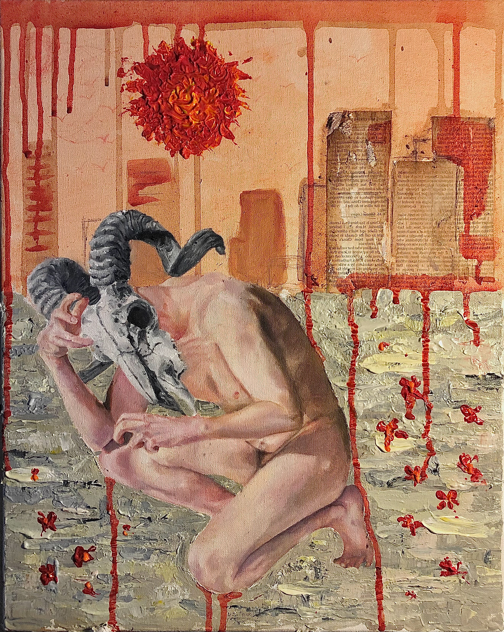 Futurisma, 2022 Multimedia on canvas, 24“x36“