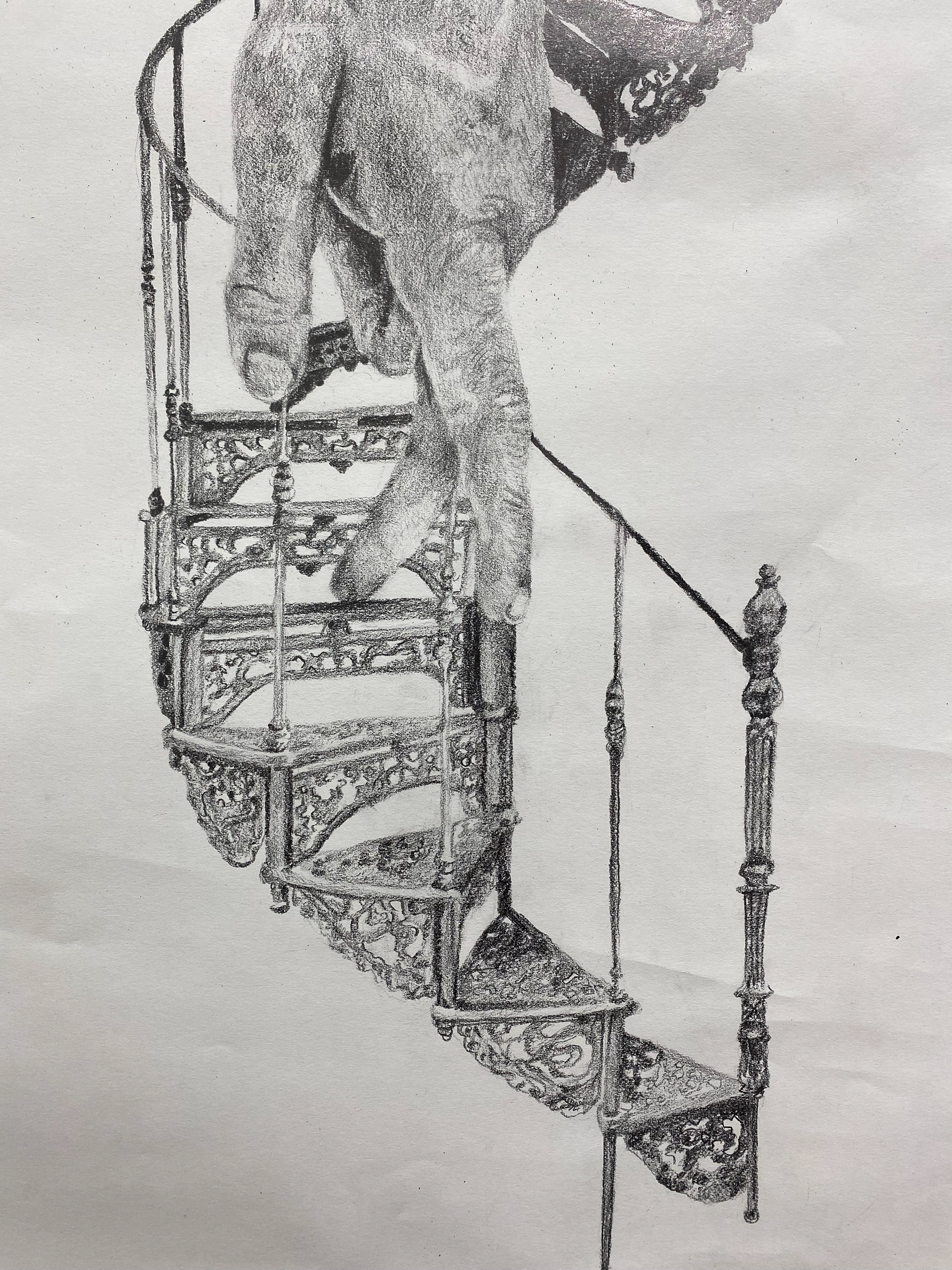 Everywhere I’ve Lived Lives Here (4/5), 2024 Graphite on paper, 12“x24“ (detail)