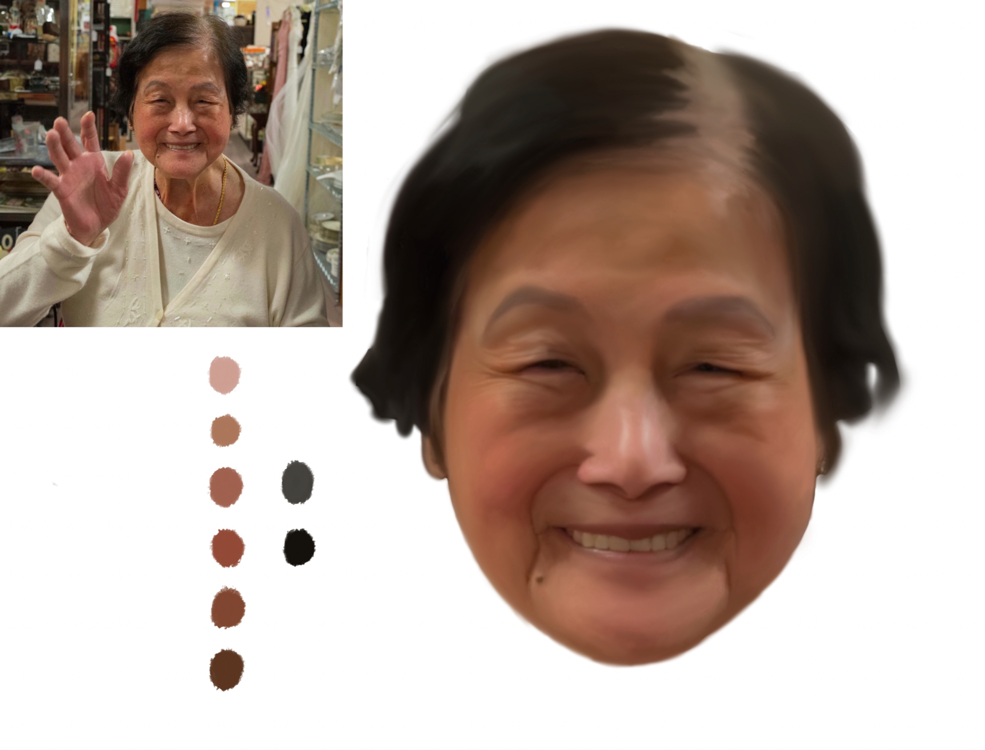"Grandma 01", Digital Drawing on Procreate