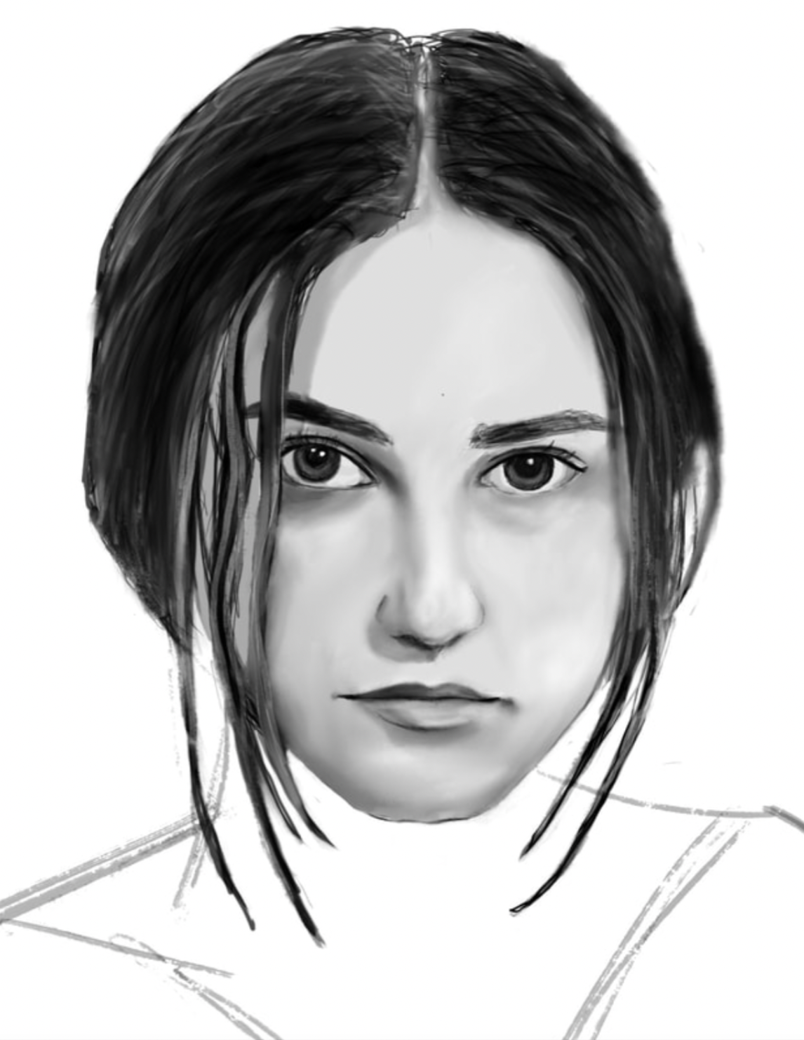 "Portrait Study 01", Digital Drawing on Procreate