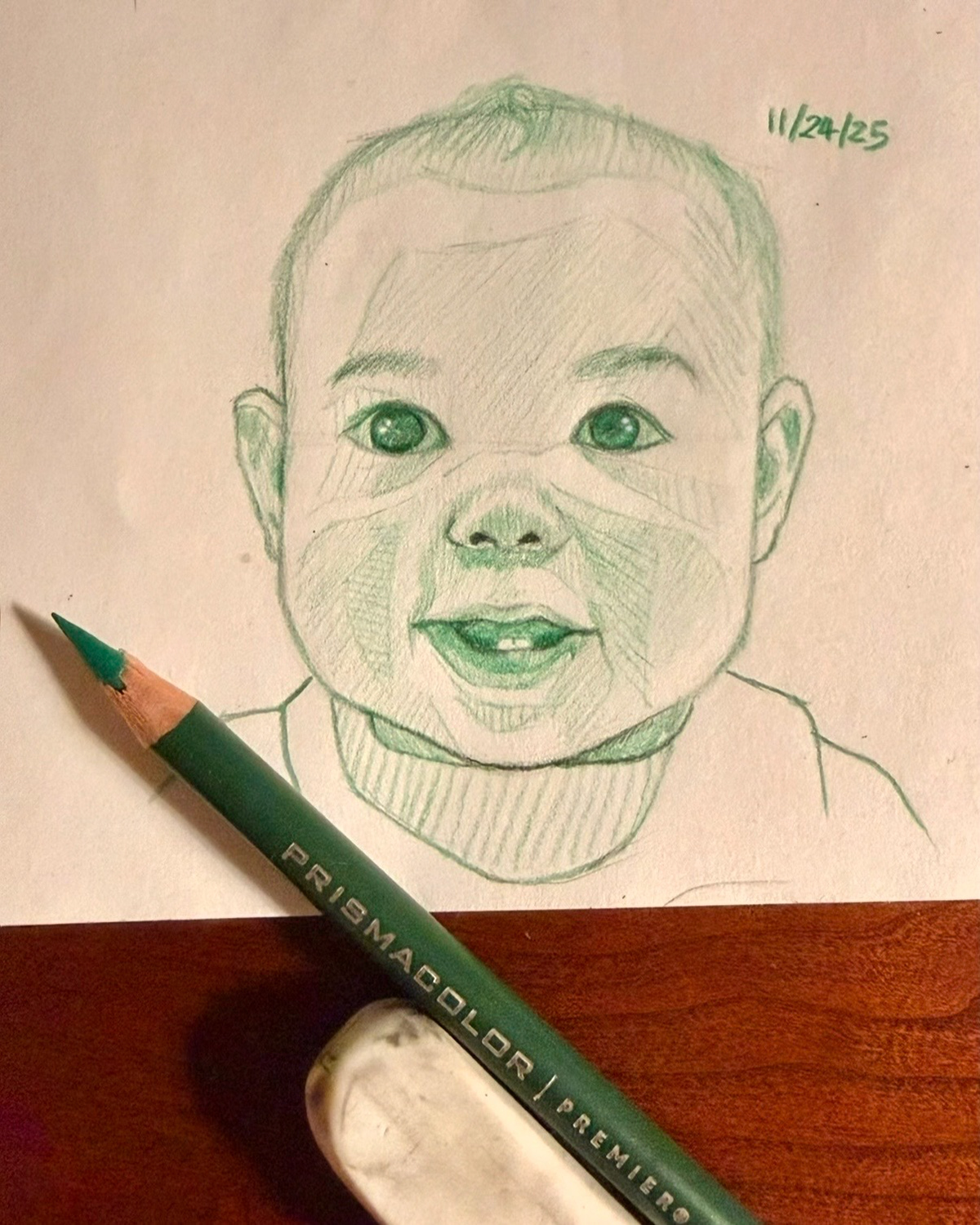 "Julian", Prismacolor on Paper