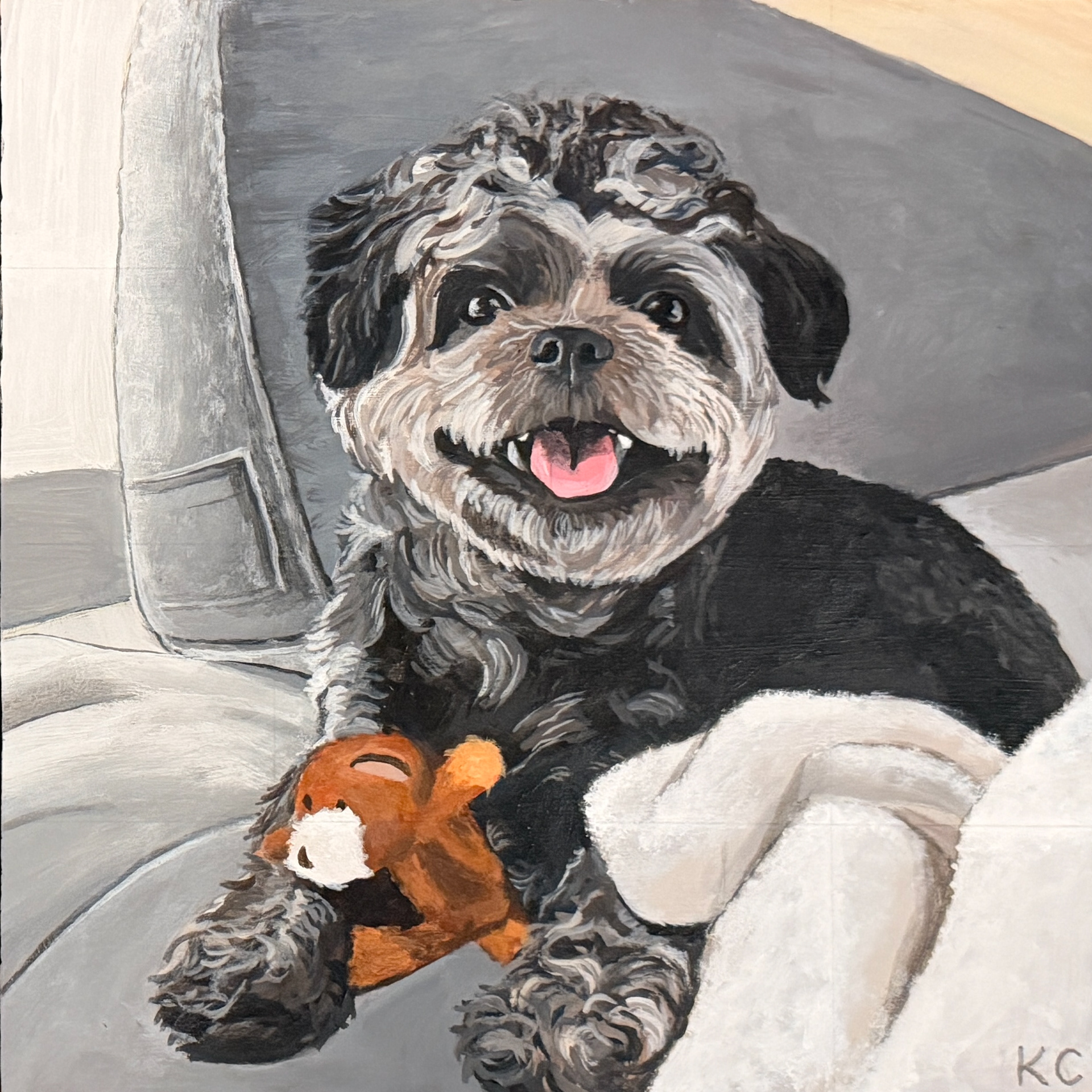 "Mumu", Acrylic on Wood Panel