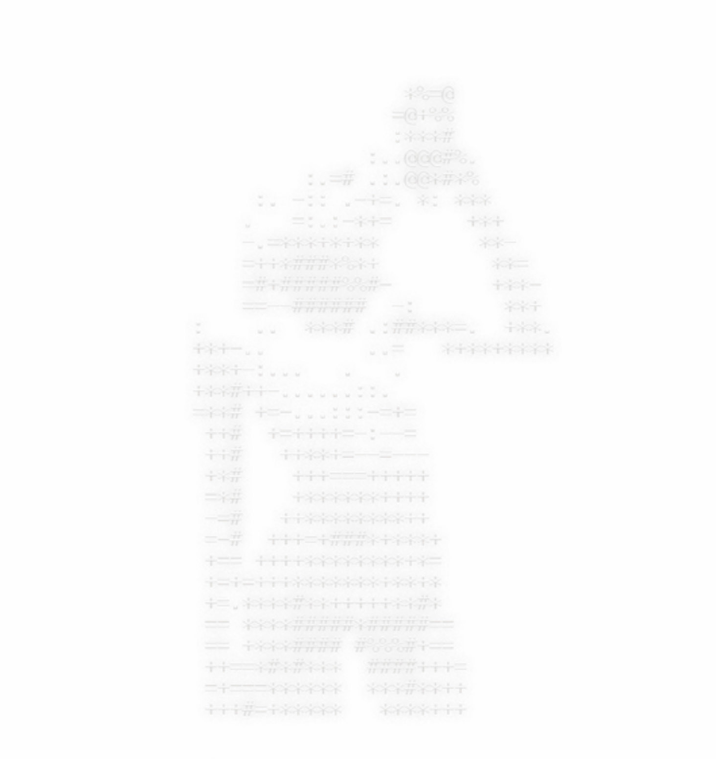crude encryption_paper body, 2024 Ed. 1/3 +1AP DIGITALLY EMBOSSED ASCII PHOTOGRAPH PRINTED ON HAHNEMÜHLE PHOTO RAG ULTRA SMOOTH 120.5 x 110.5 cm