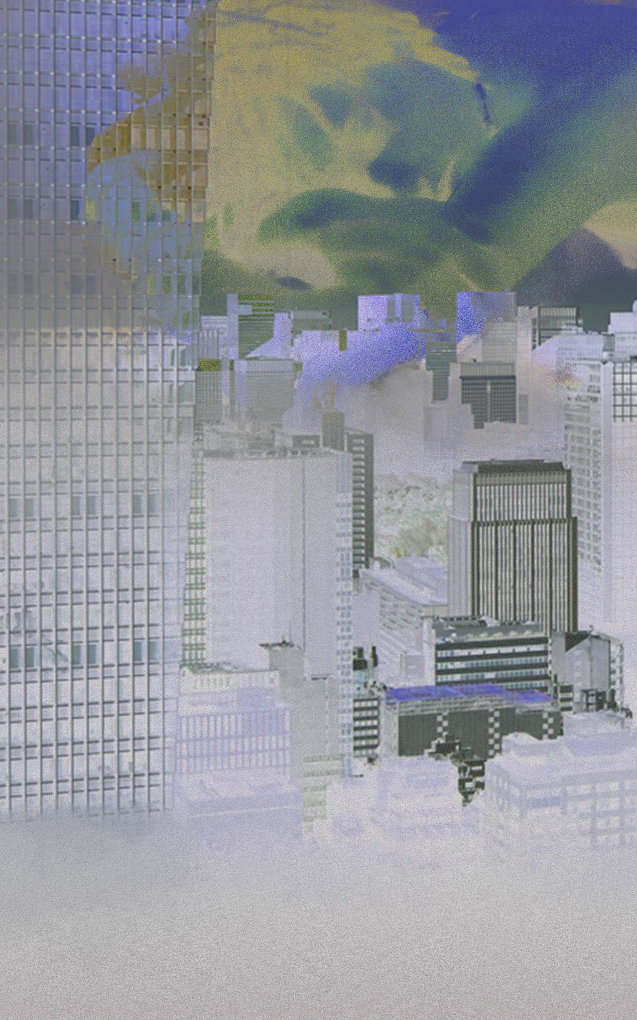 Glass City and Glass God, Digital Collage, 2022