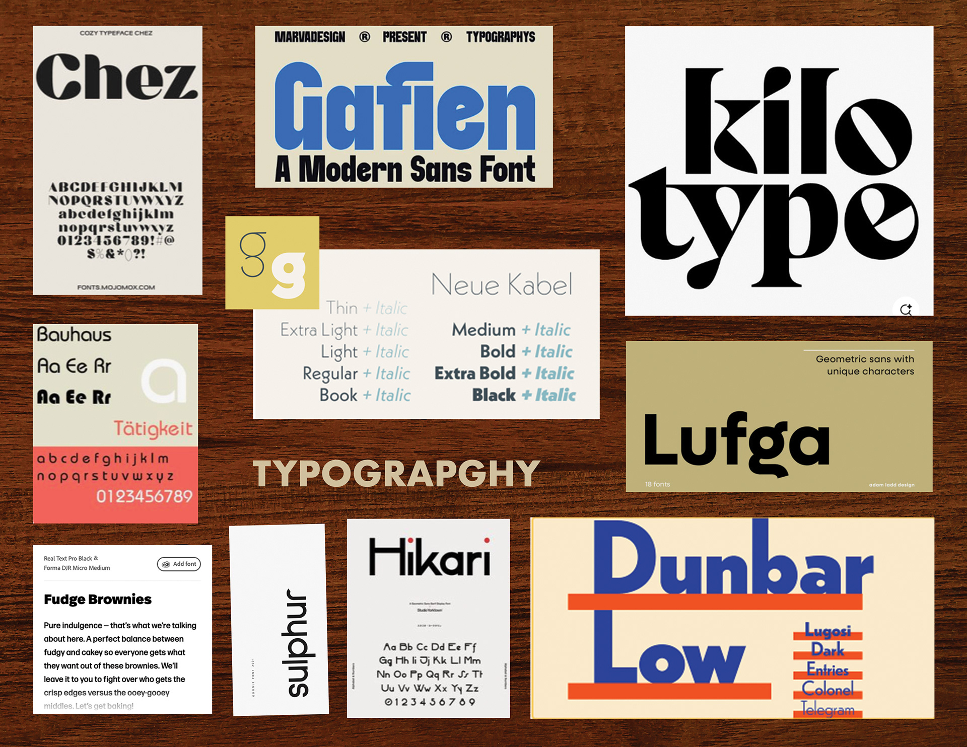 Typography Moodboard