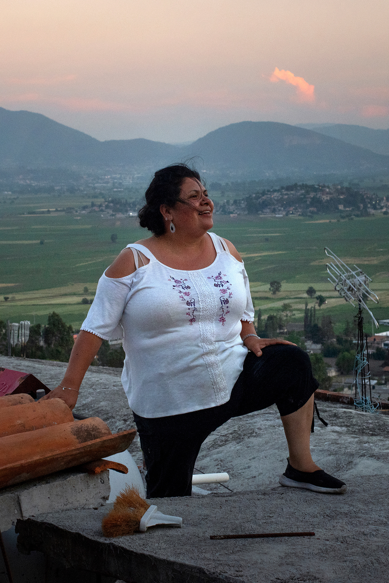 Lourdes smiles on the roof, 2018