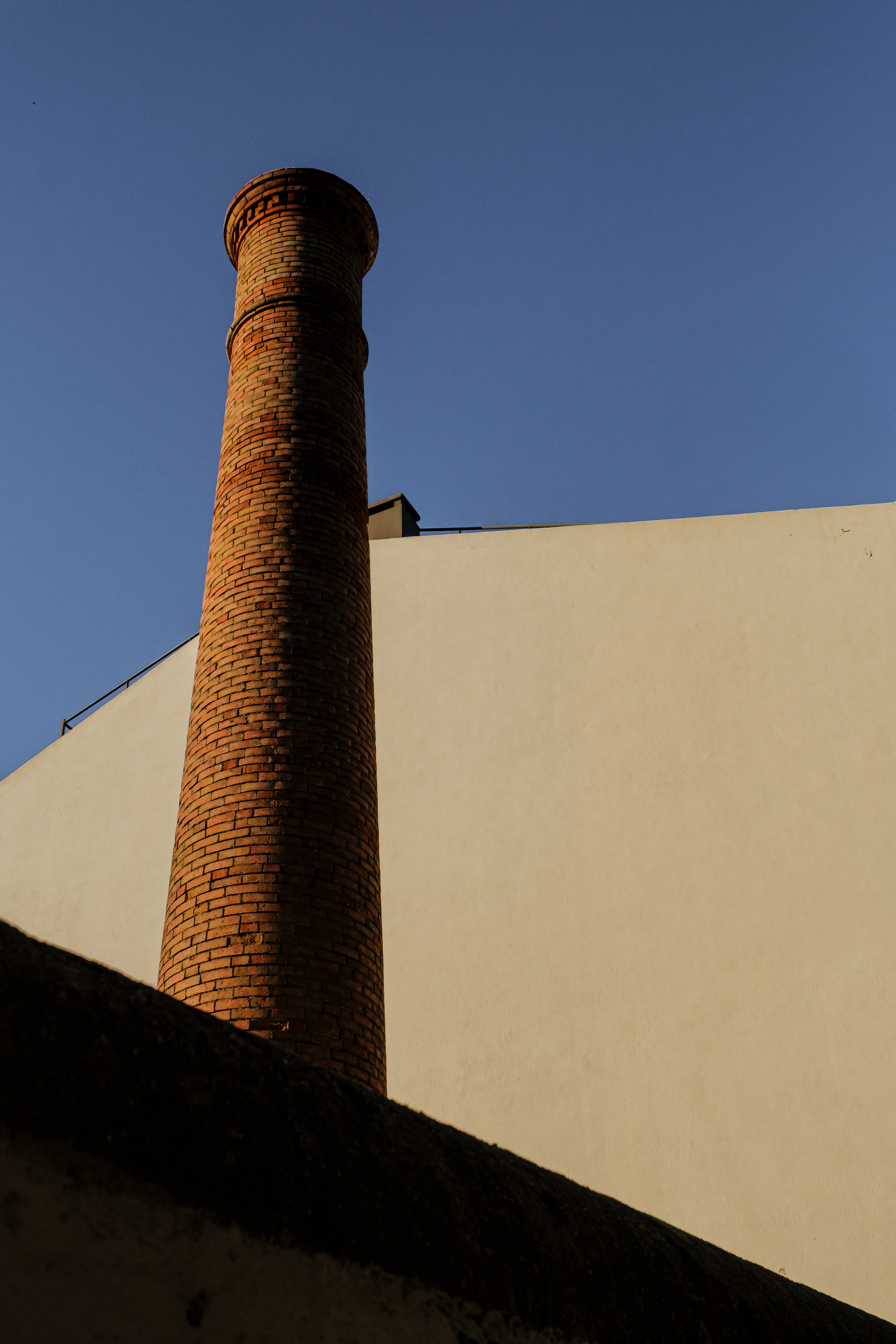 an old factory chimney in central Lisbon