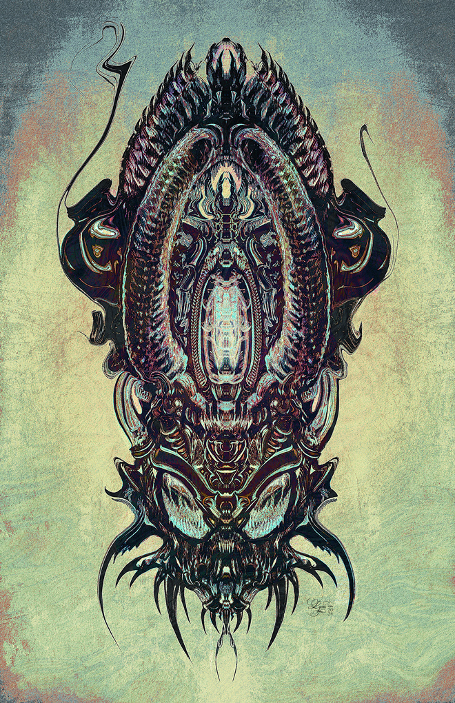 Alien Head Series v. 2. 11 x 17 in. Giclee. August 2024