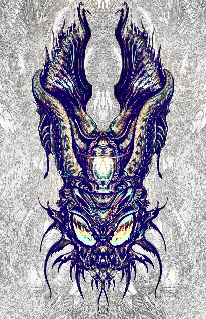 Alien Head Series v. 4. 11 x 17 in. Giclee. August 2024