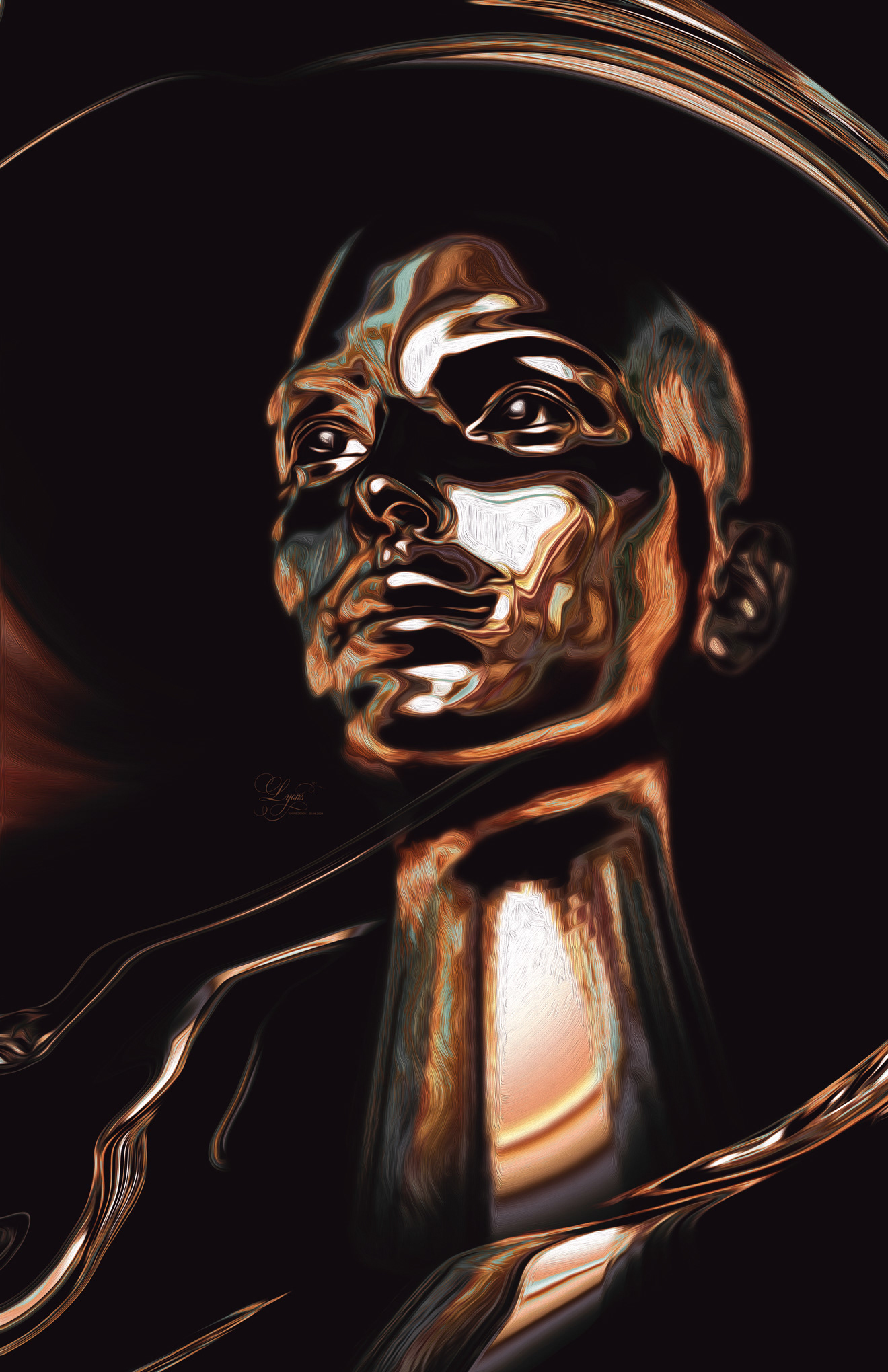 "Golden Portrait Series Glazed Oiled Chrome" 02.2024
