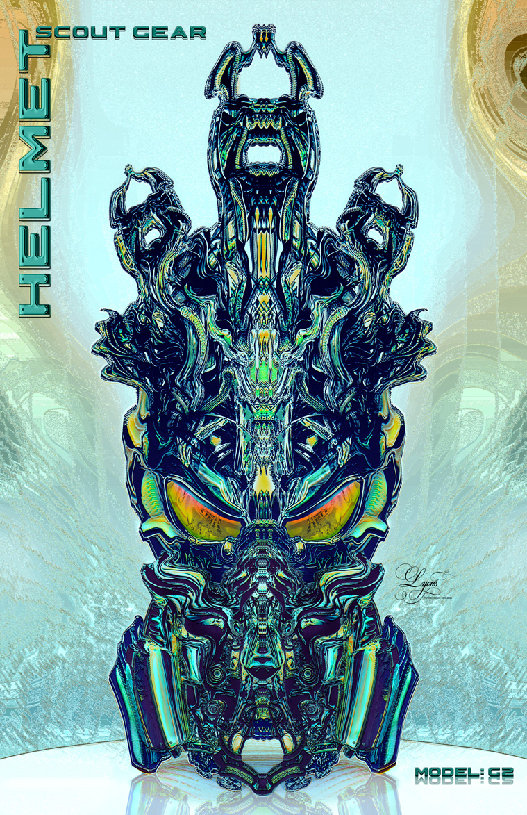"Alien Scout Helmet 1" v. 13/24. 11 x 17 in. Giclee. March 2024