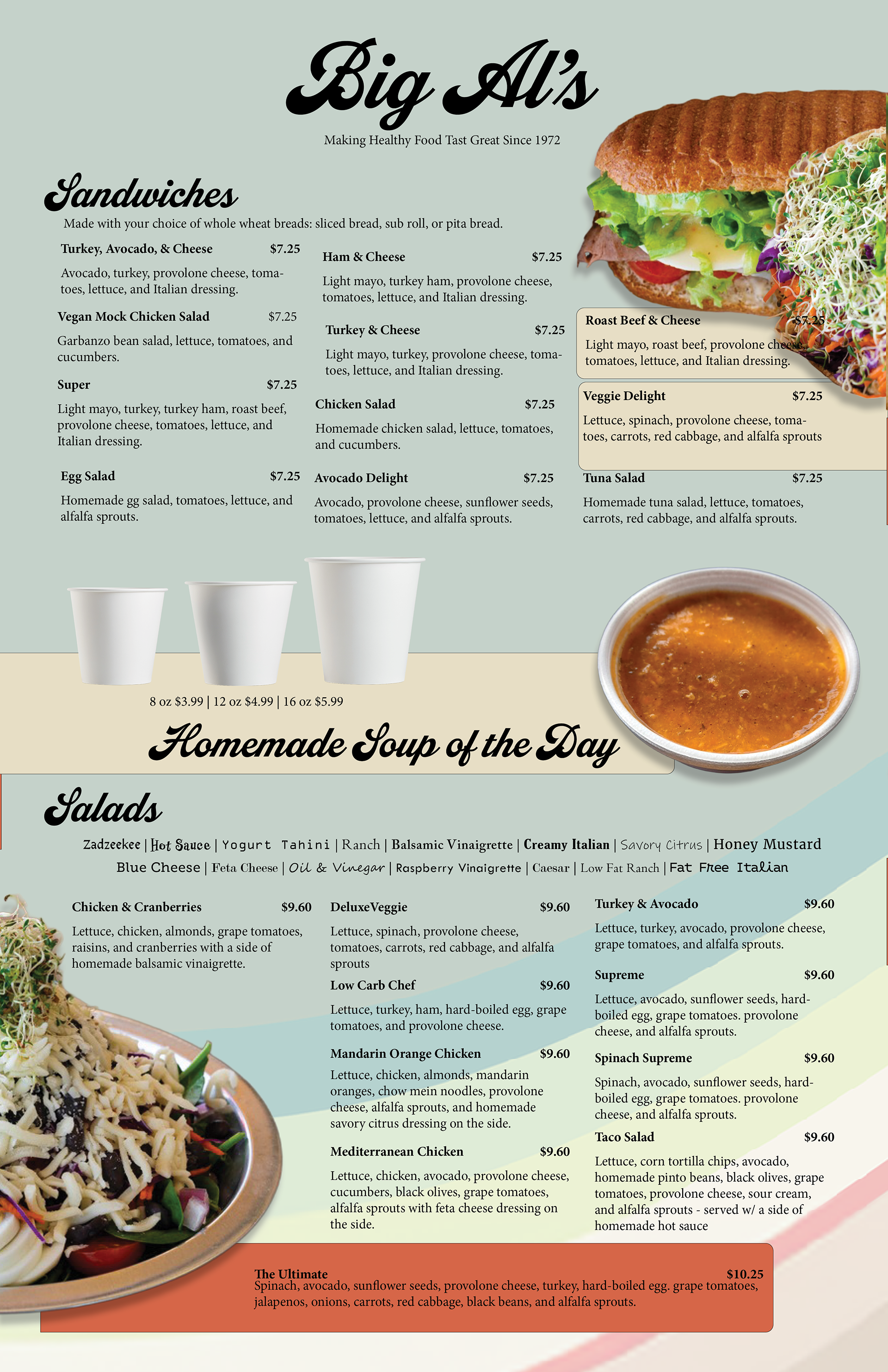 Continuing the sub and salad tradition with another full page spread