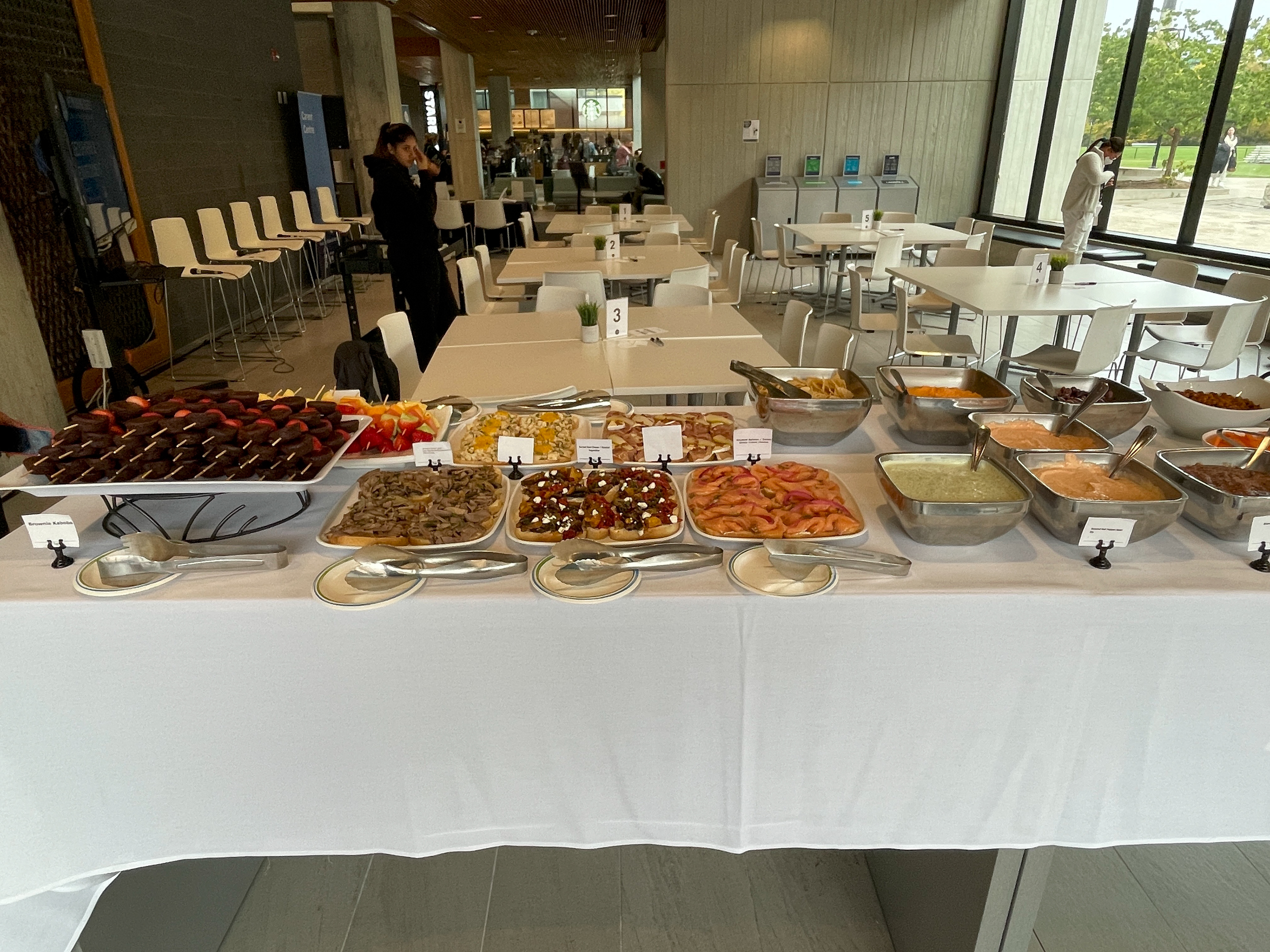 View 2: Networking Event Food Set-Up