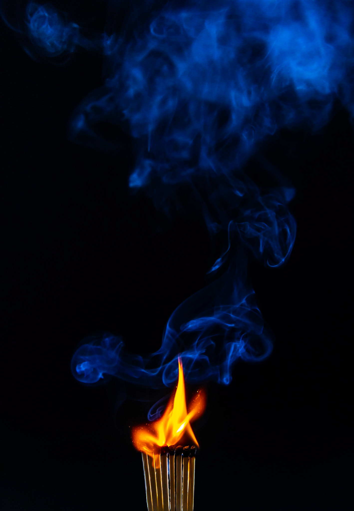 match, matches, smoke, black background and flame