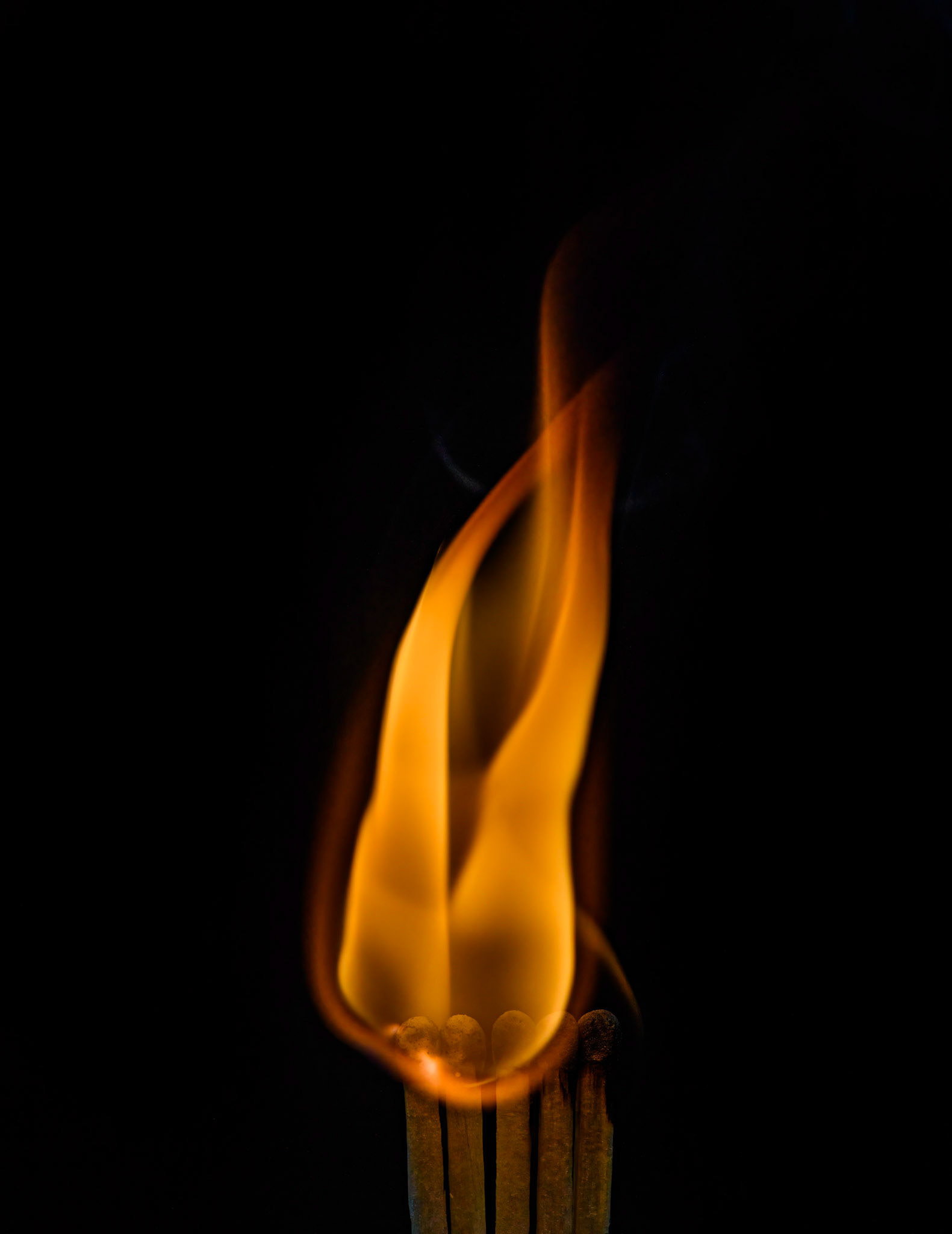 Matches, fire, smoke