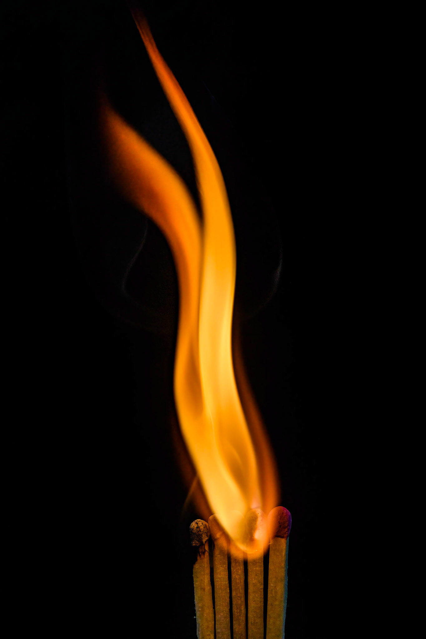 Matches, fire, smoke