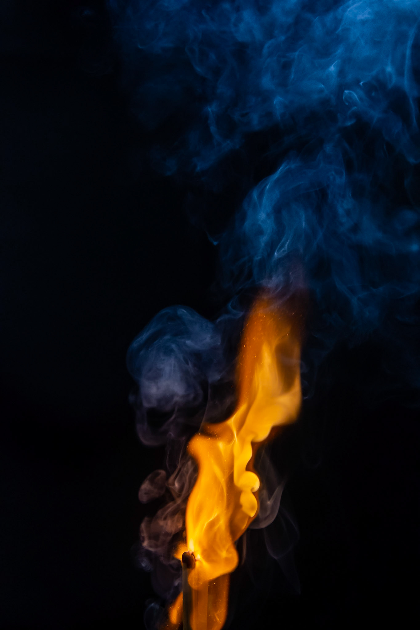 match, matches, smoke, black background and flame