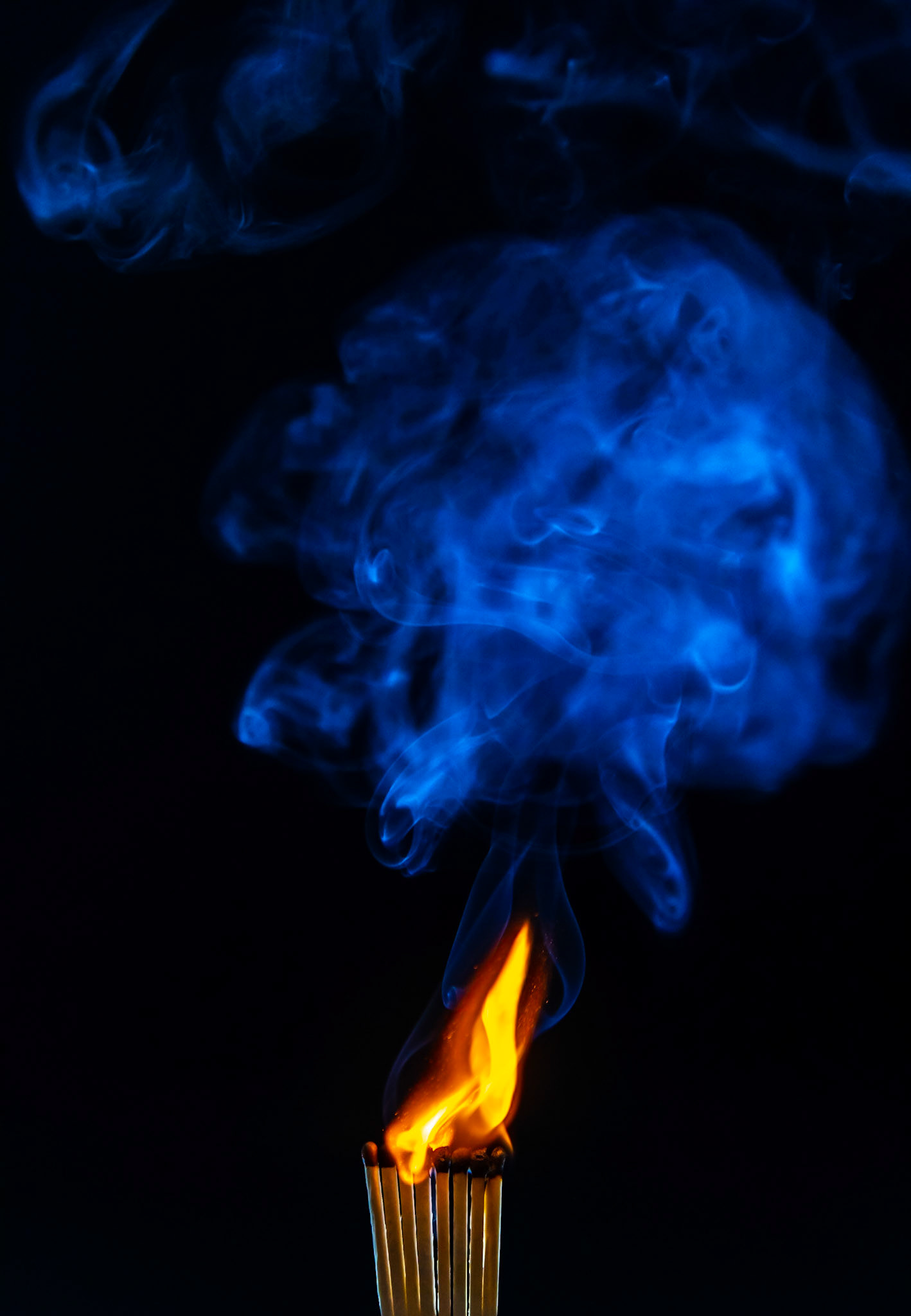 match, matches, smoke, black background and flame