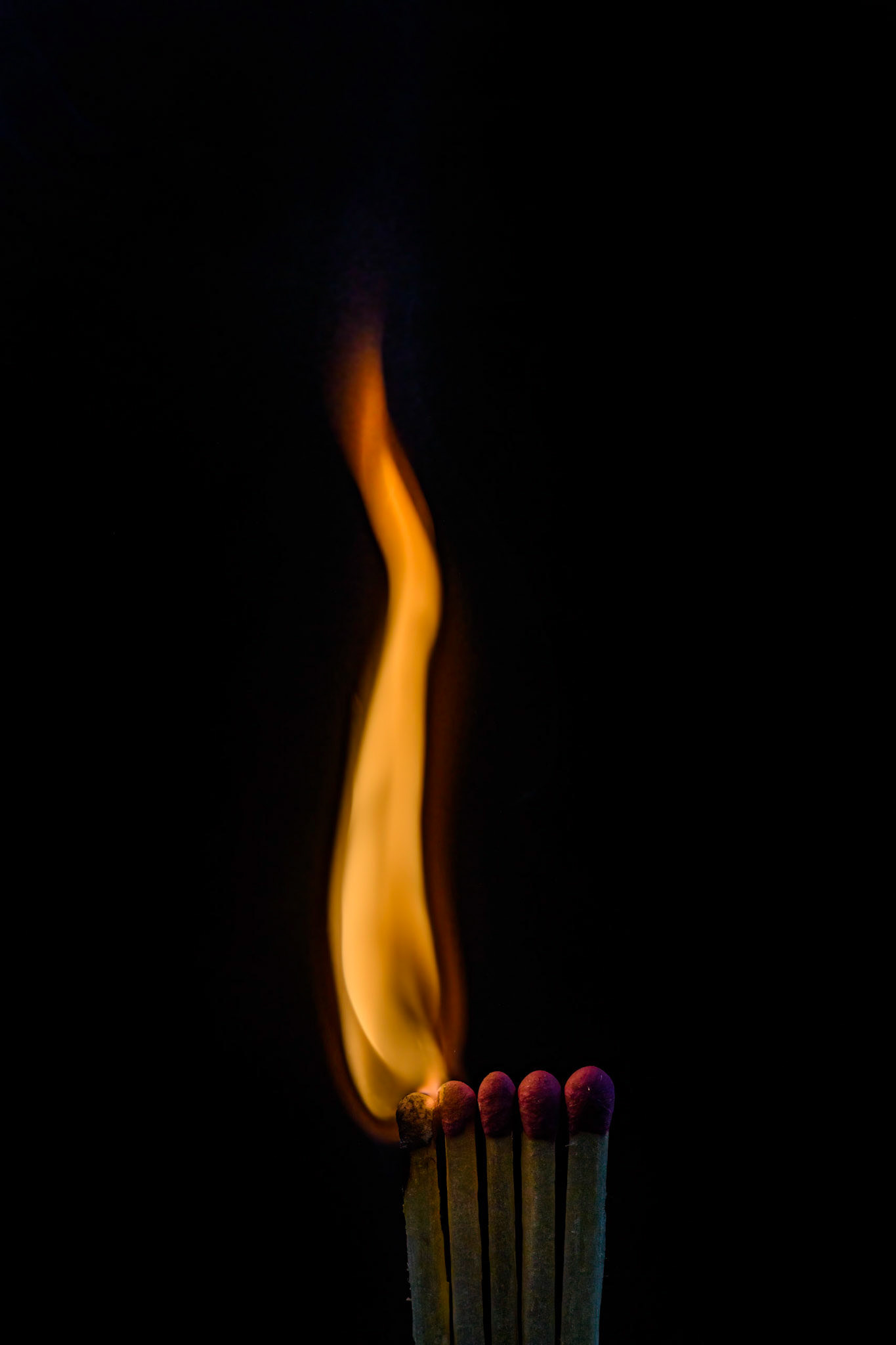 Matches, fire, smoke