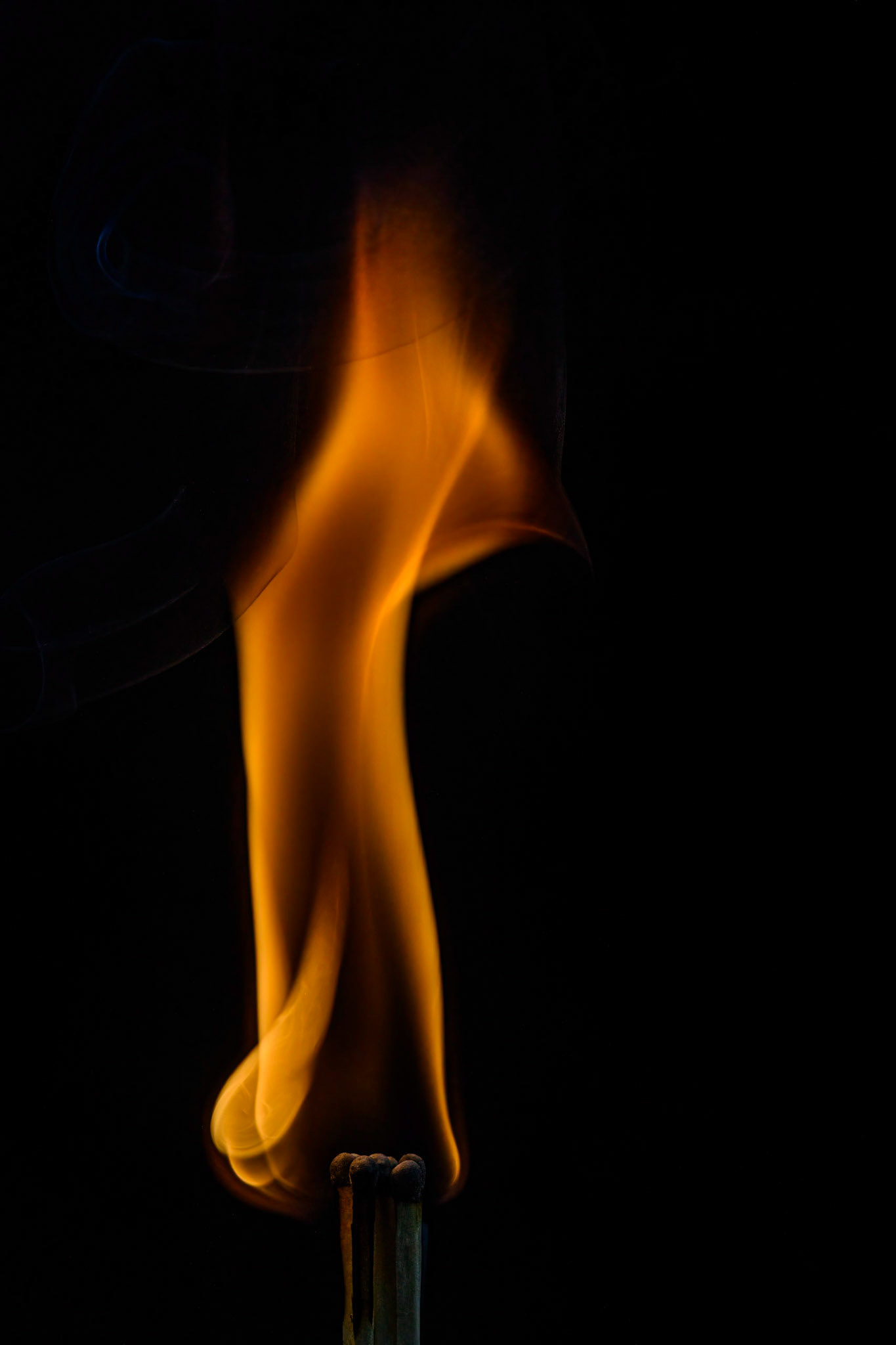 Matches, fire, smoke