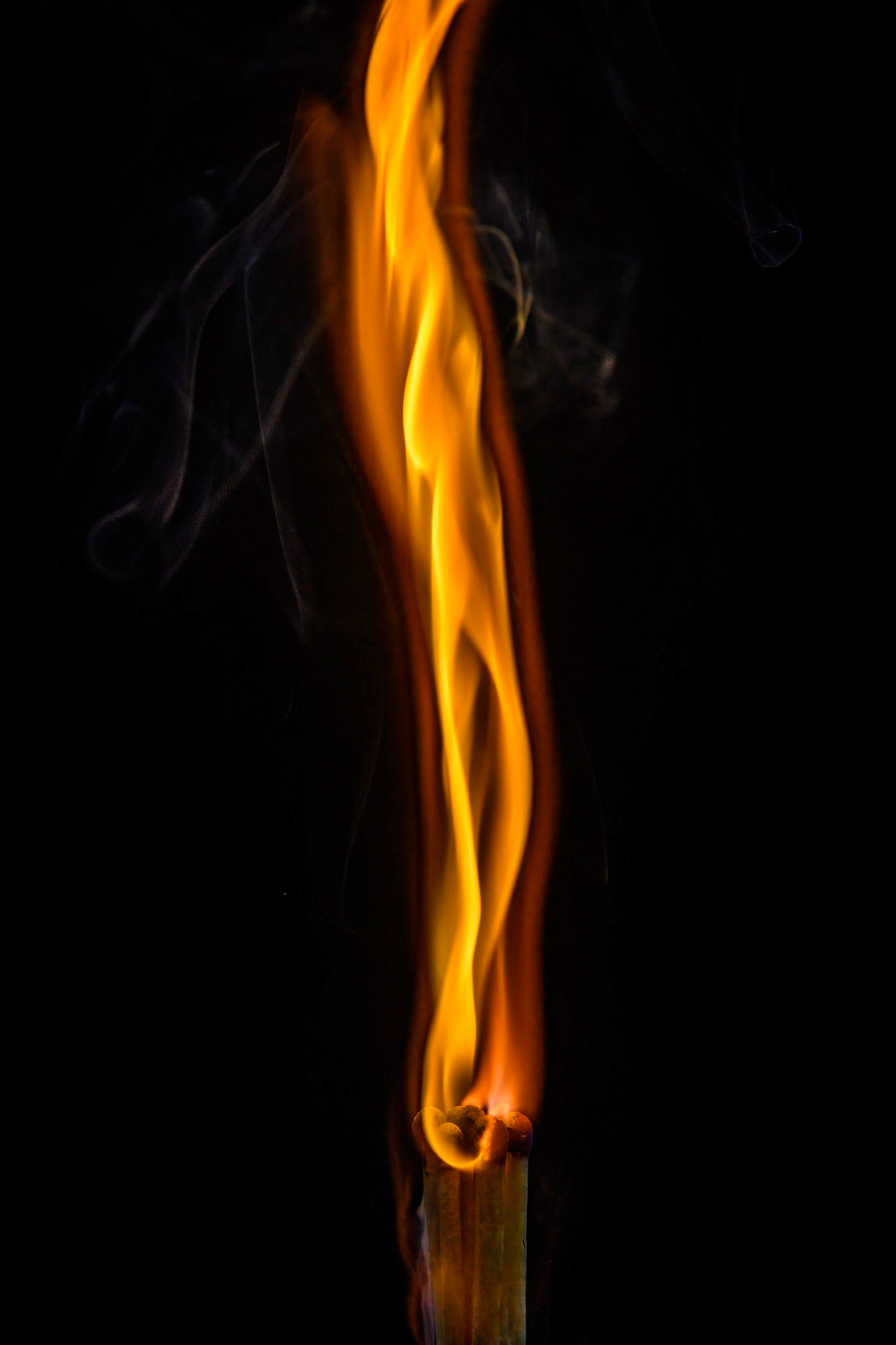 Matches, fire, smoke