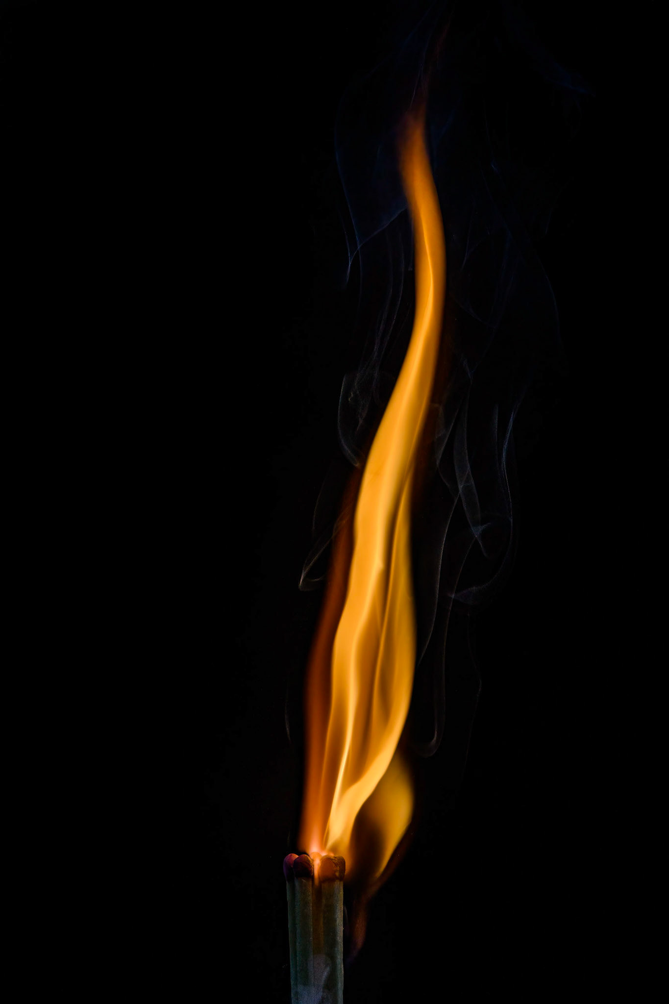 Matches, fire, smoke