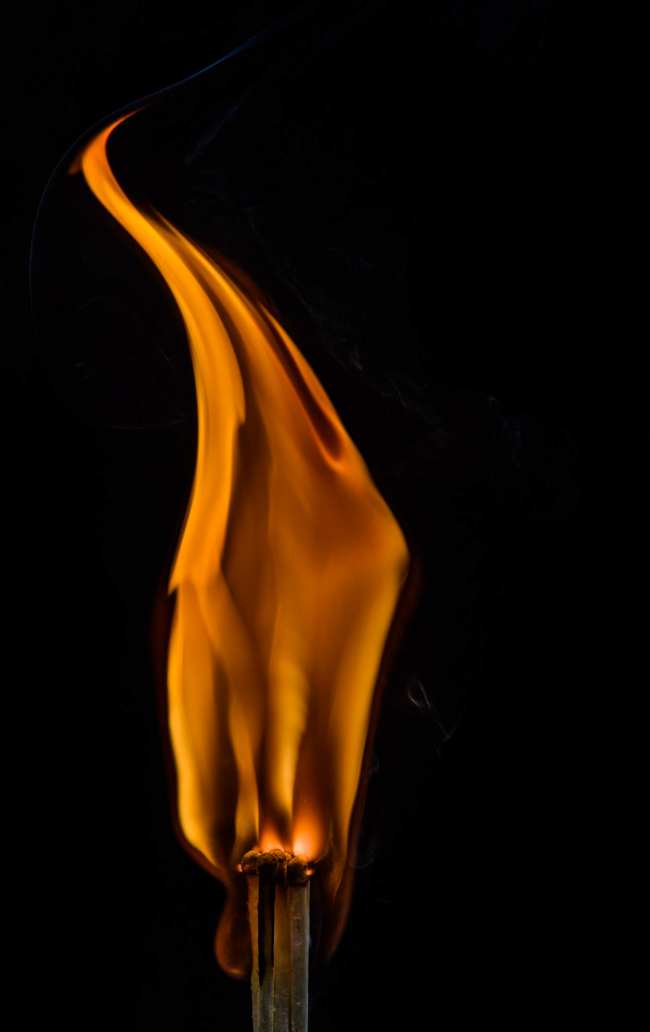 Matches, fire, smoke