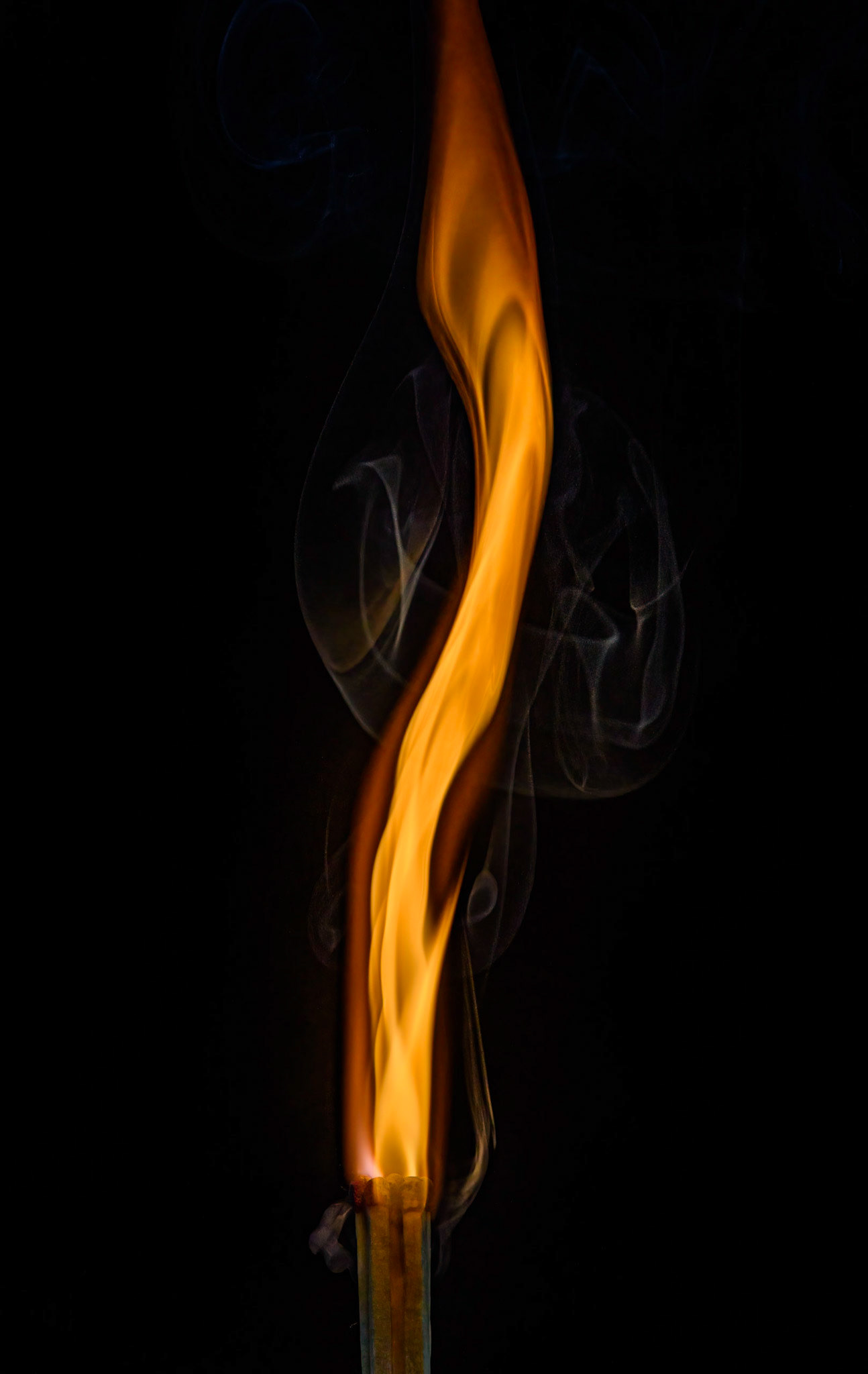 Matches, fire, smoke