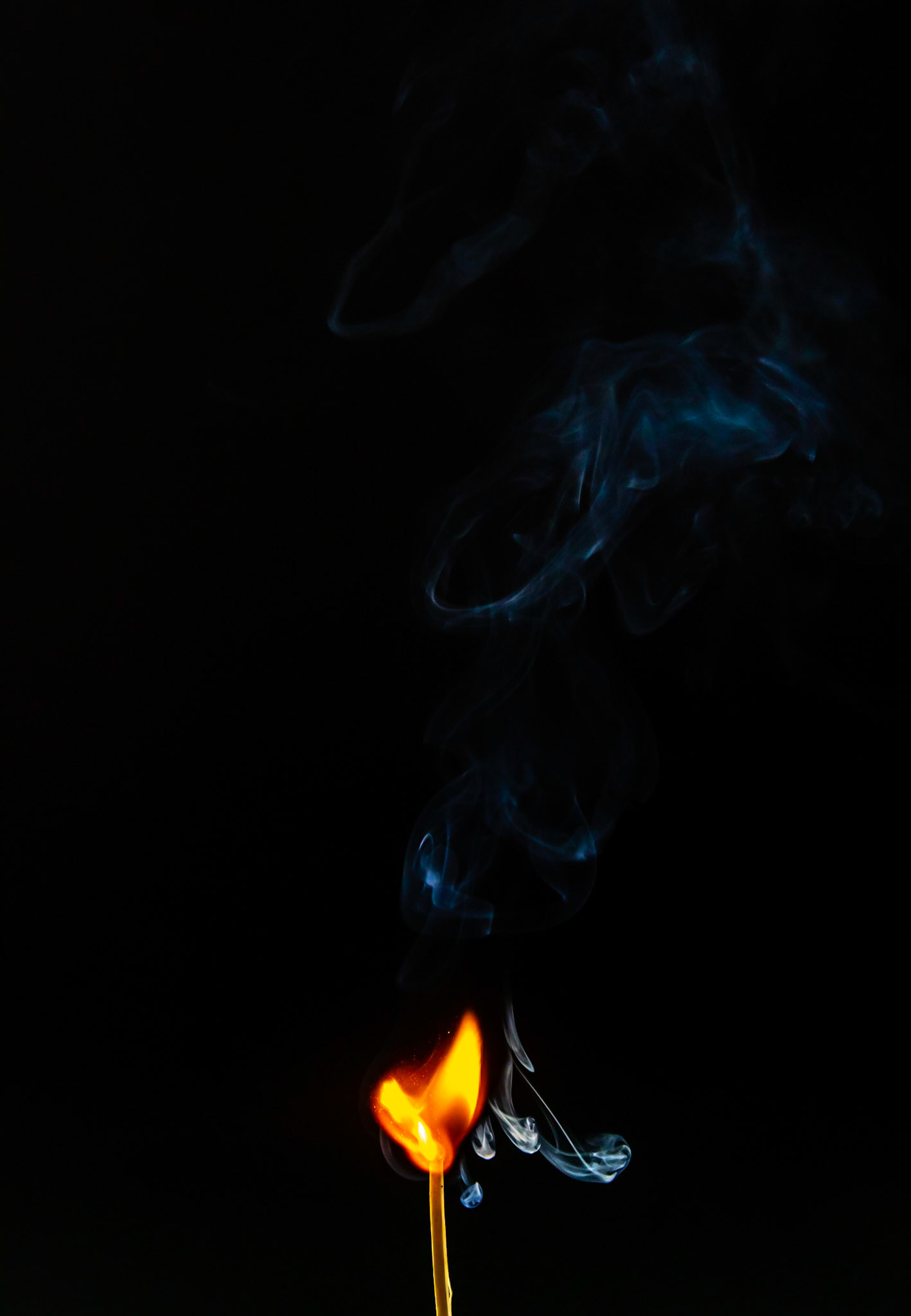match, matches, smoke, black background and flame