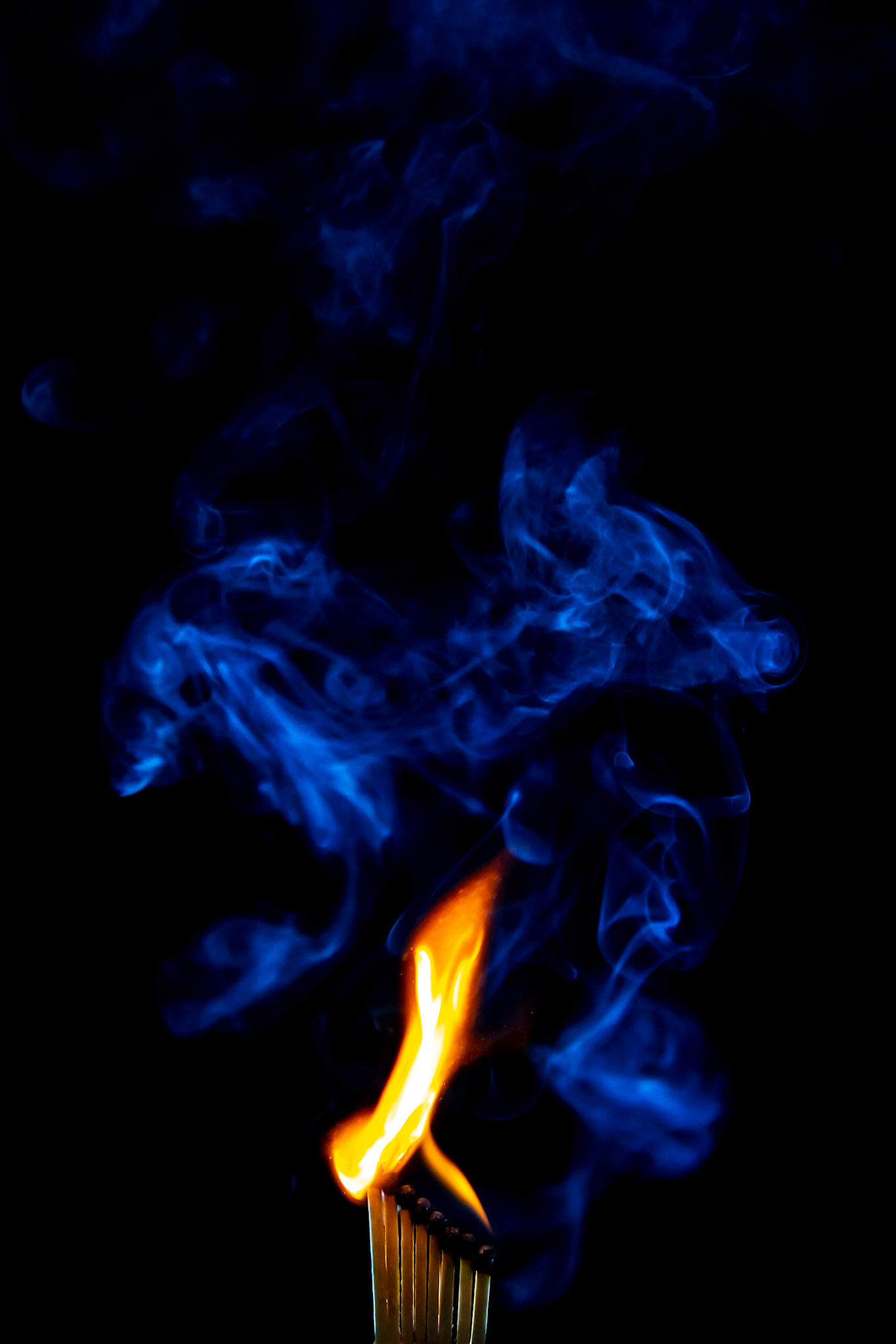 match, matches, smoke, black background and flame