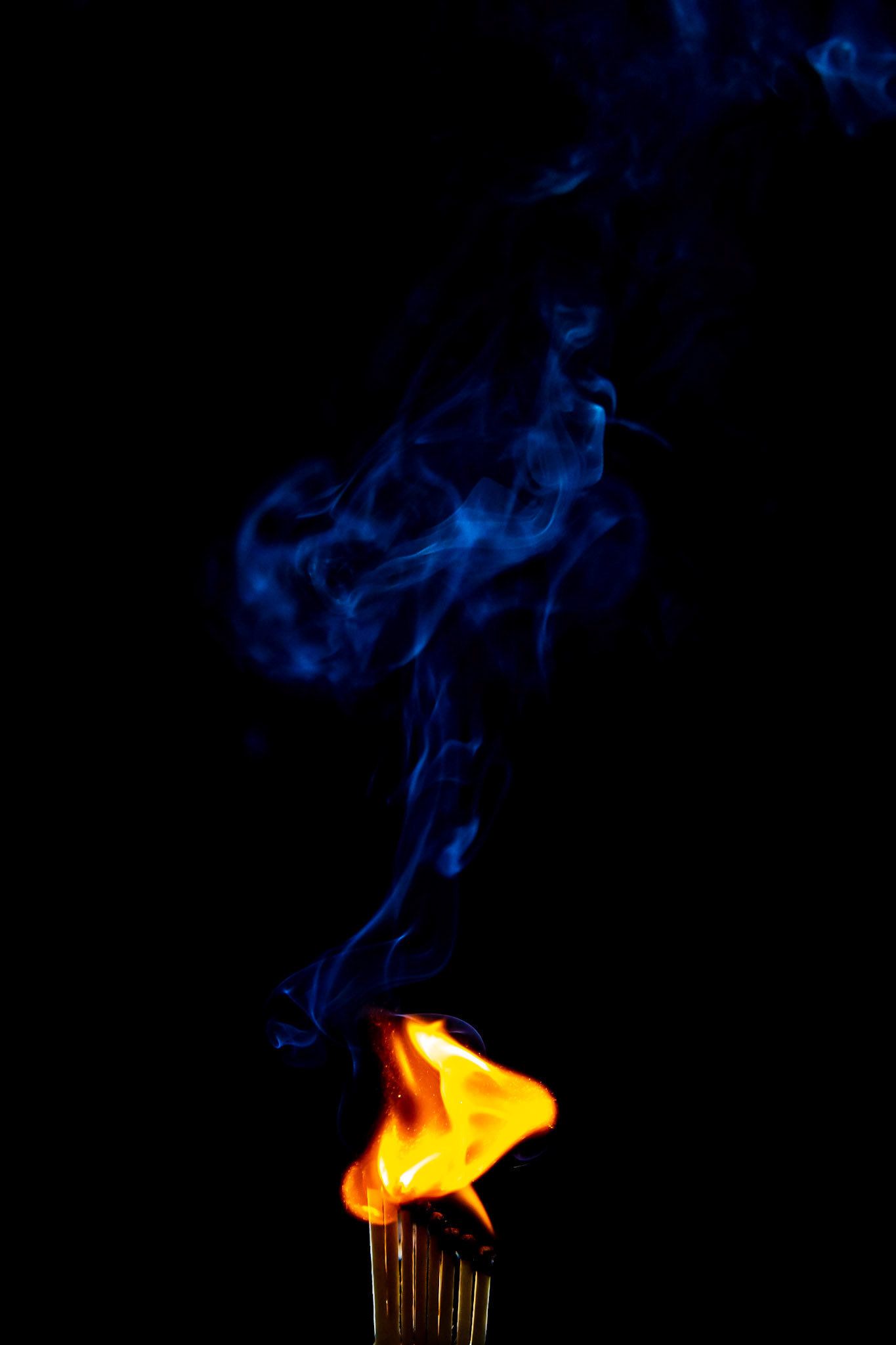 match, matches, smoke, black background and flame