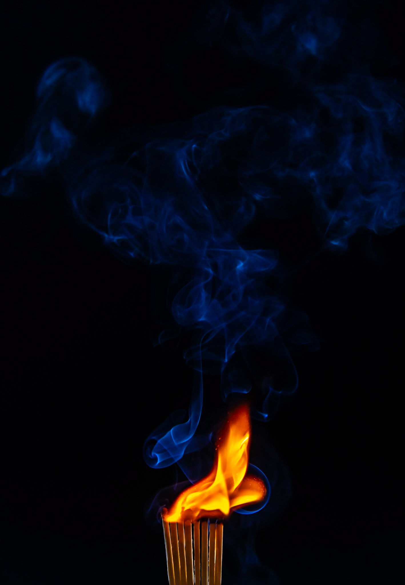 match, matches, smoke, black background and flame