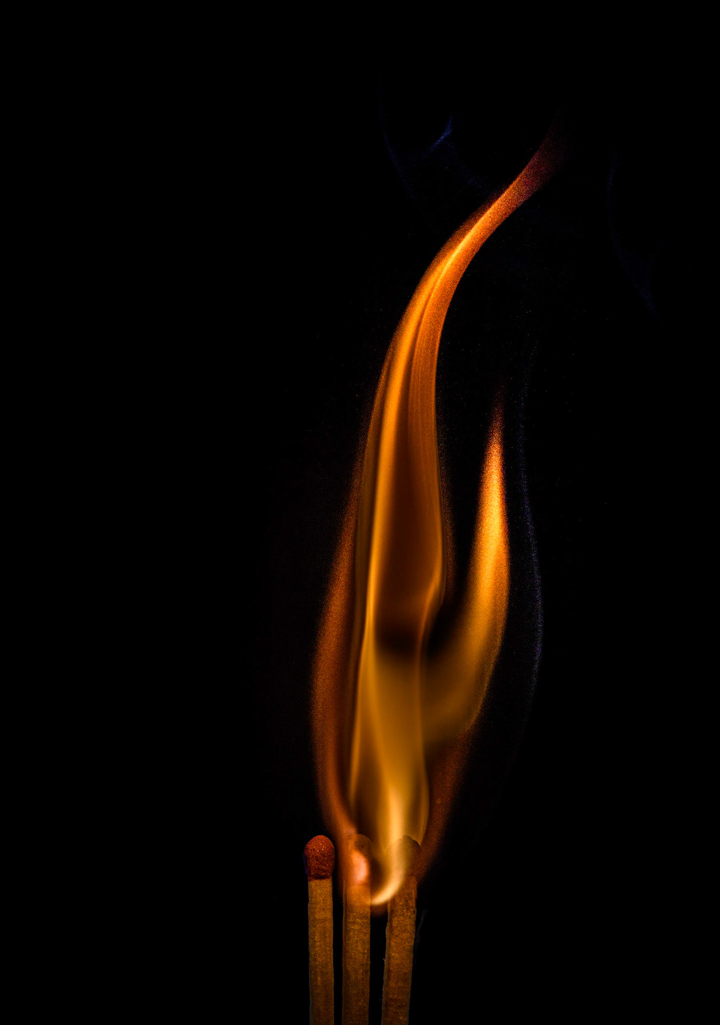 Matches, fire, smoke