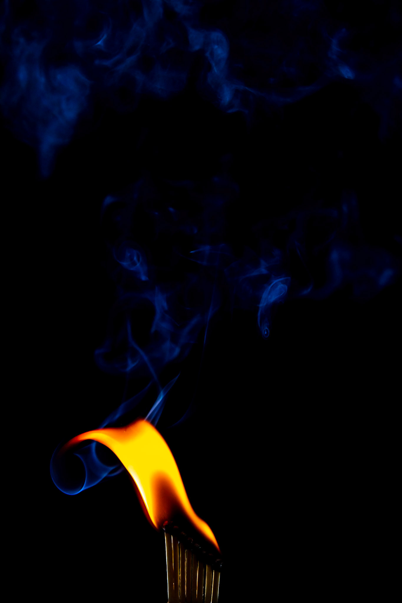 match, matches, smoke, black background and flame