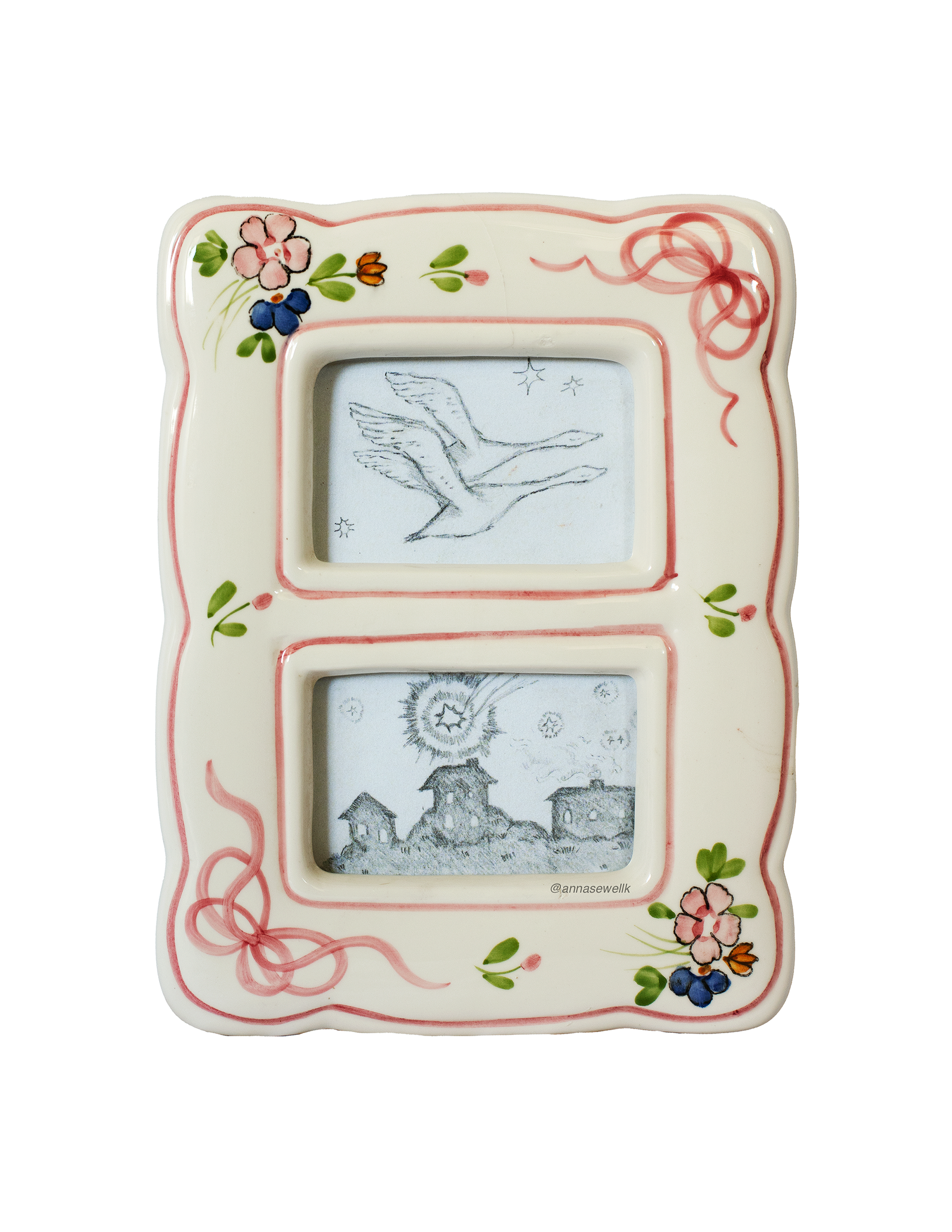 2 Geese, Framed, 8.5x11