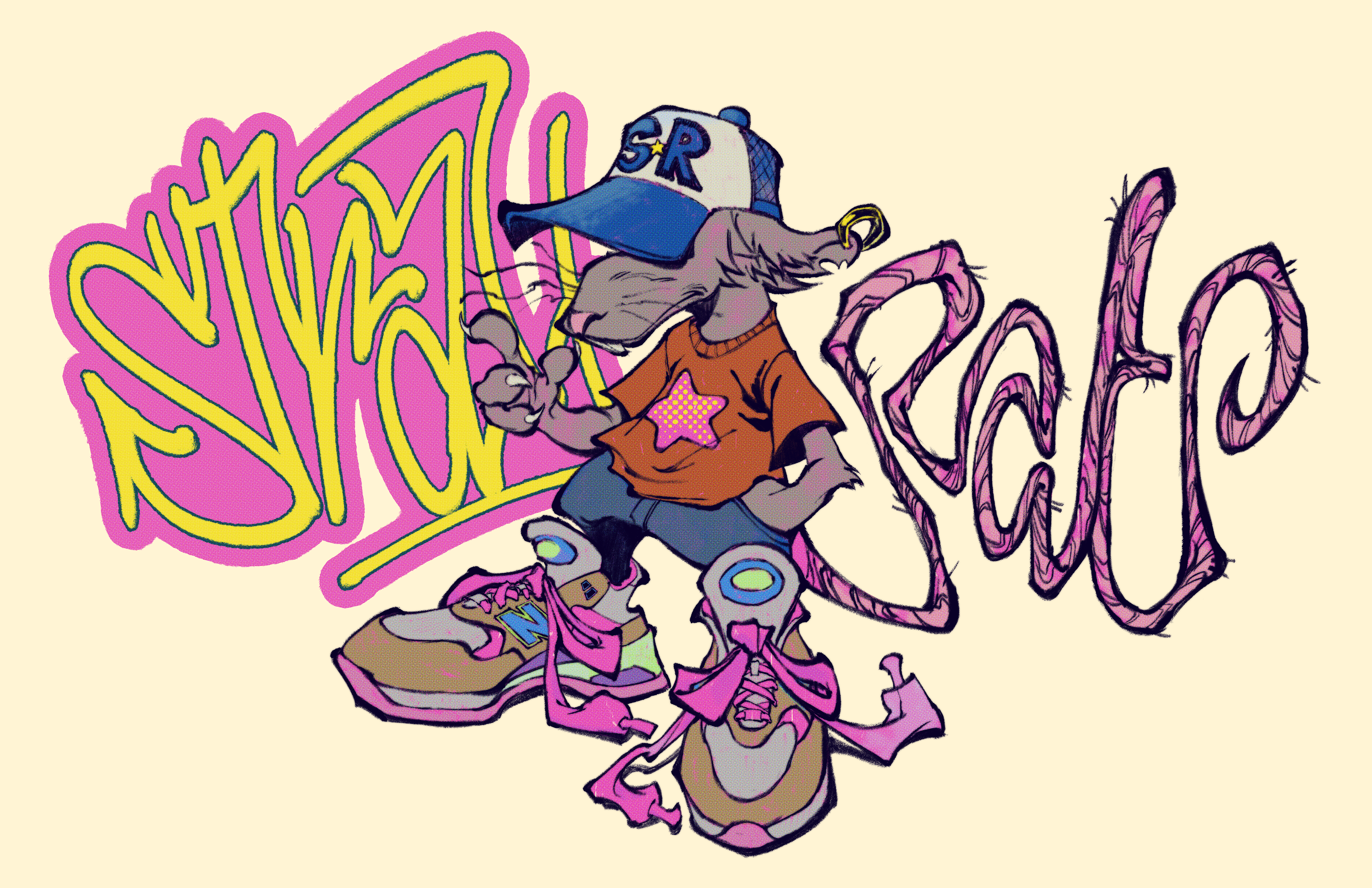 (*concept) Stray Rats × New Balance Spot Illustration